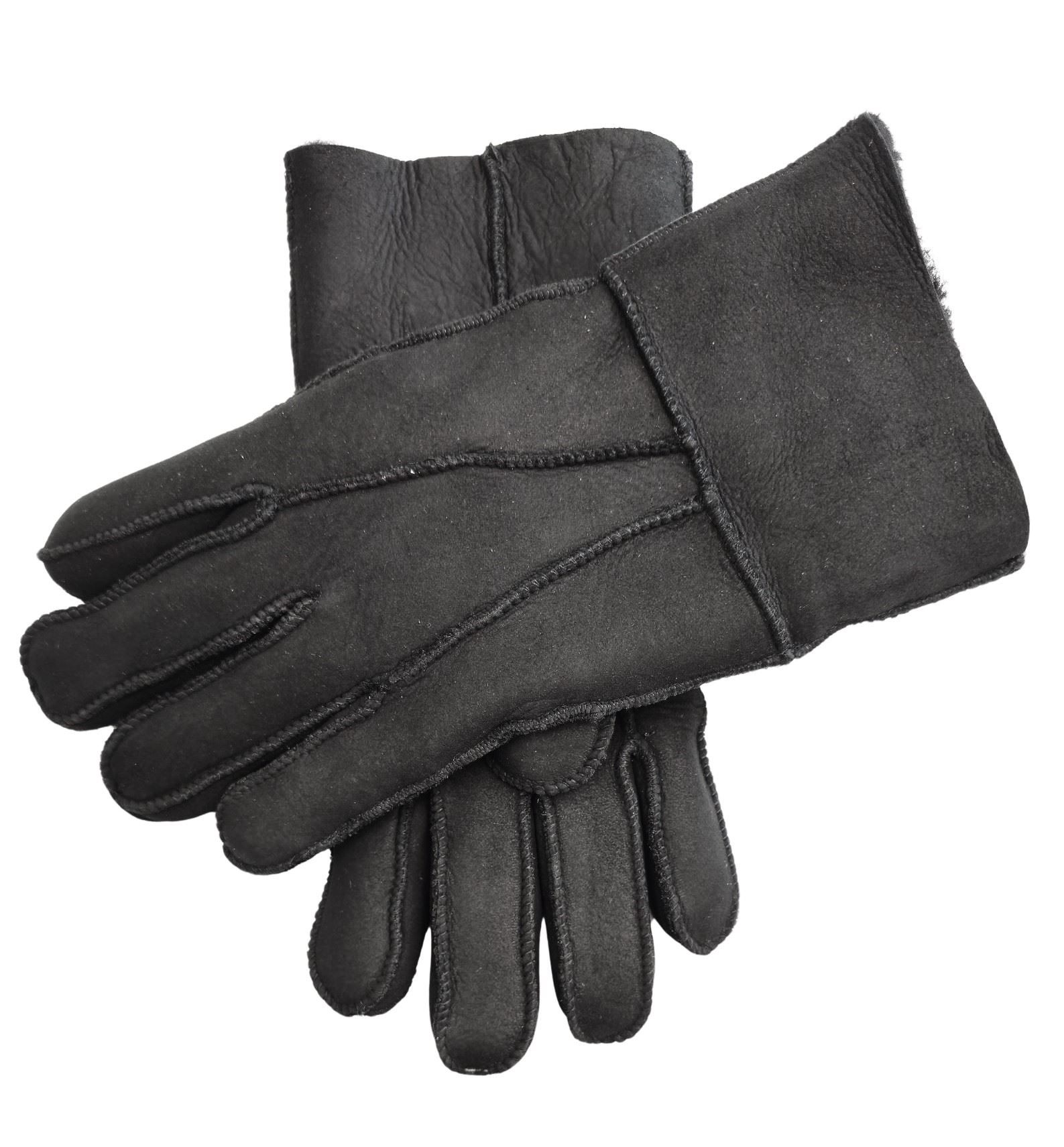 Guantes de piel de oveja unisex cálidos de invierno guantes de cuero de gamuza genuina - Imagen 6 de 22