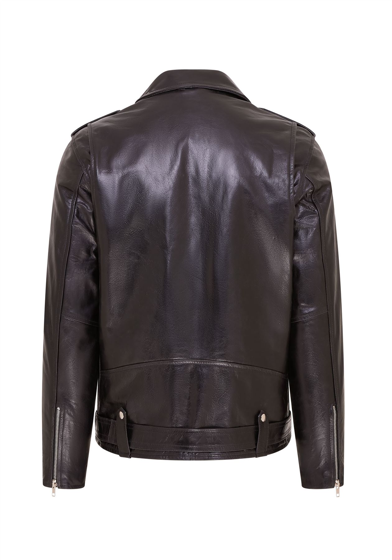Mens Retro Brando Quilted Leather Biker Jacket Vintage Motorcycle Style - Picture 11 of 19