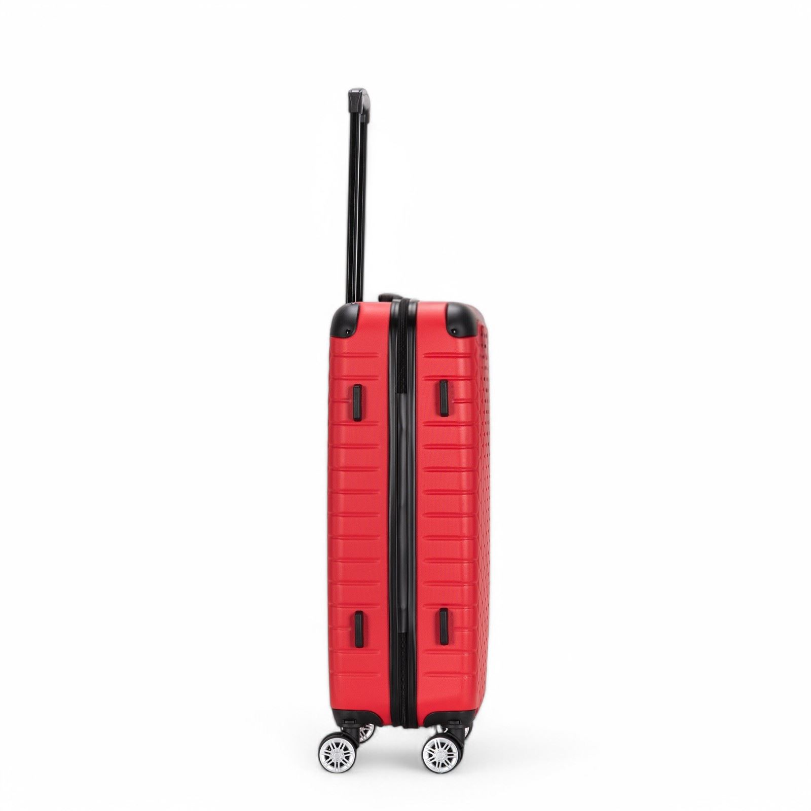 Hard Shell Red ABS 8 Wheel Luggage Travel Cabin Suitcase Set - Picture 6 of 37