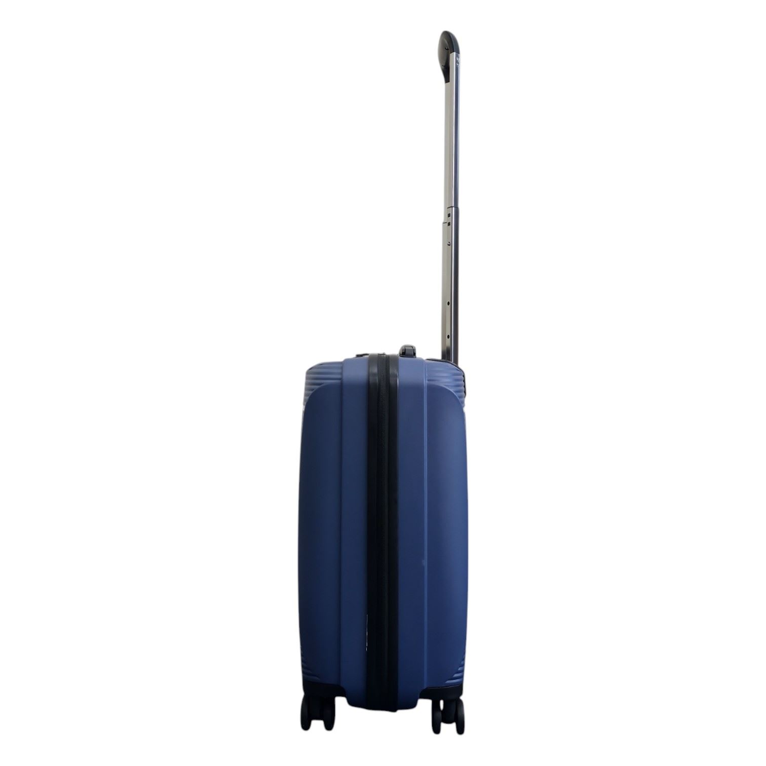 Expandable Hard Shell Navy Blue PP 8 Wheel Luggage Travel Cabin Suitcase Set - Picture 18 of 49