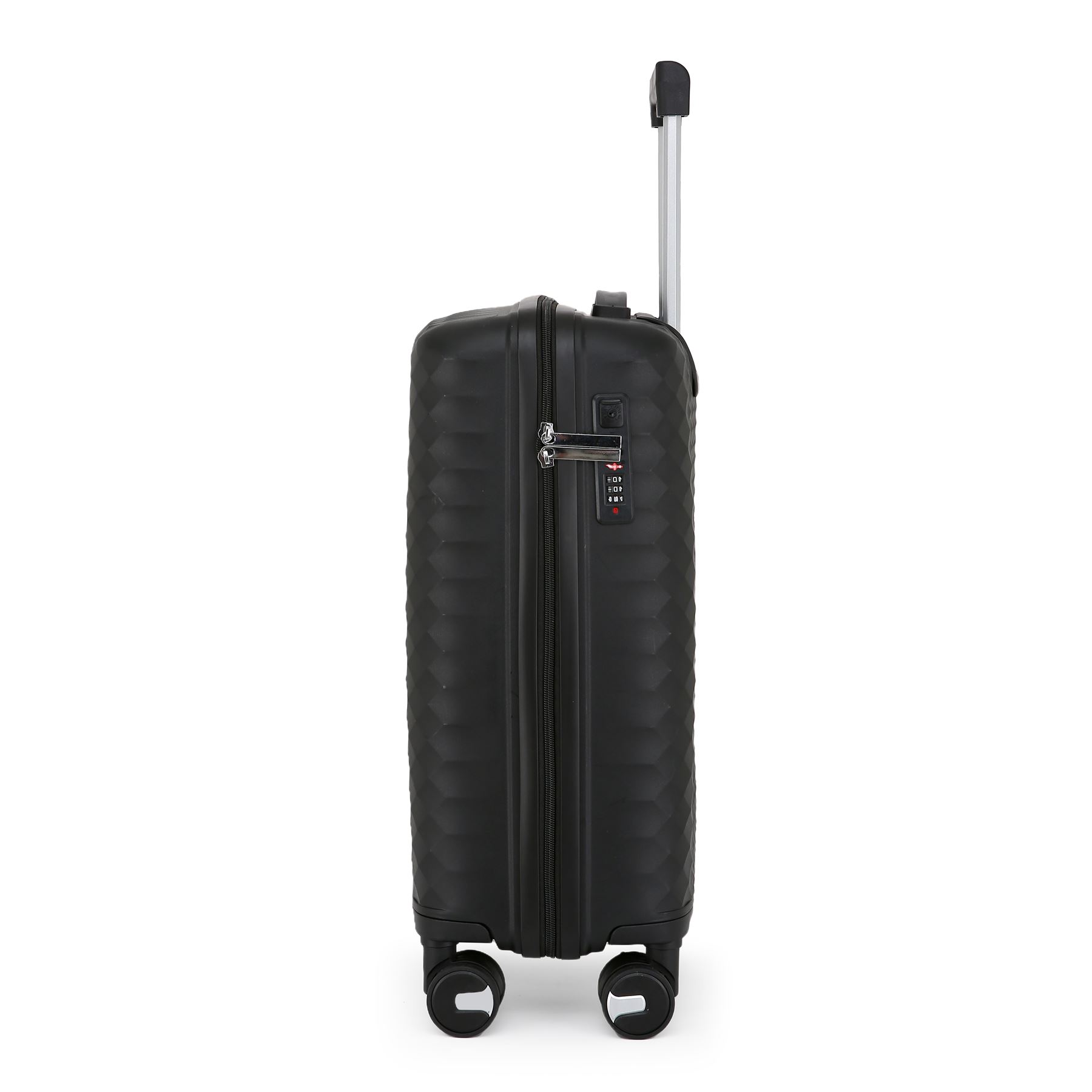 Hard Shell Black Cabin Suitcase Set 8 Wheel Luggage Case Strong Travel TSA Bag - Picture 15 of 32
