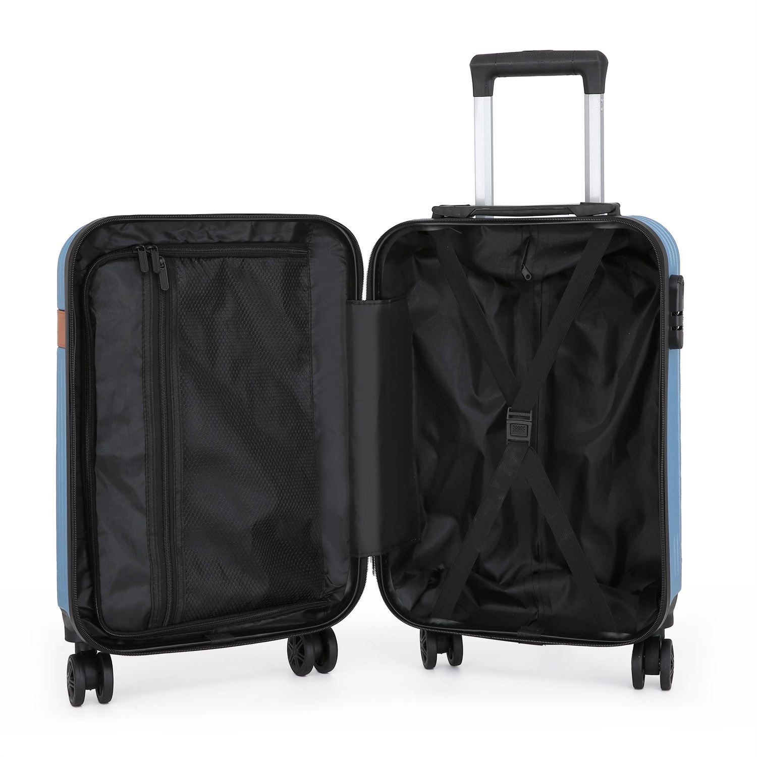 Hardshell Blue Navy Cabin Suitcase Set Robust ABS Lightweight Luggage Bag - Picture 17 of 34