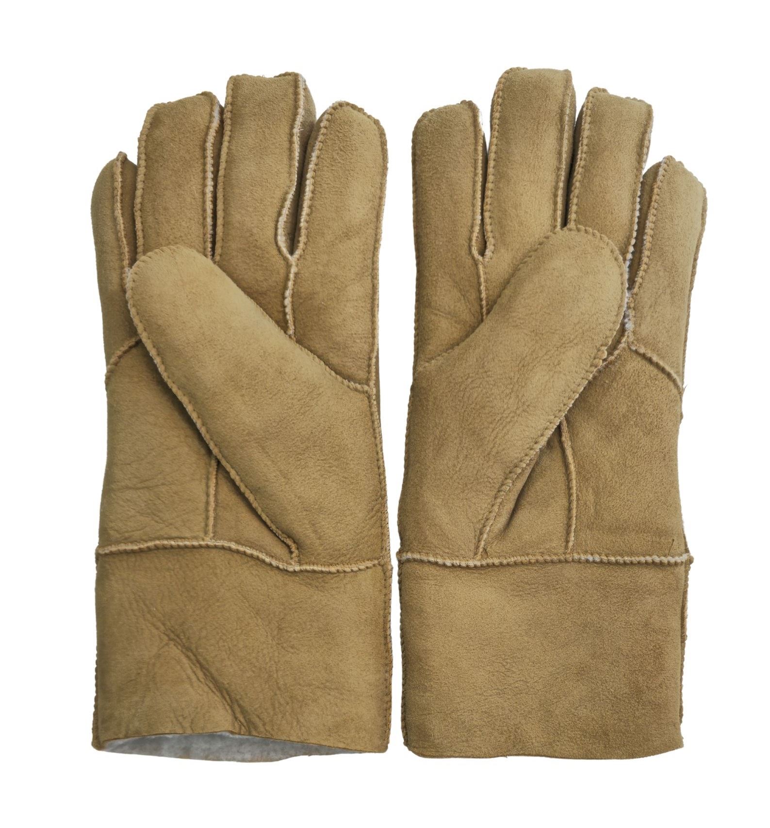 Guantes de piel de oveja unisex cálidos de invierno guantes de cuero de gamuza genuina - Imagen 20 de 22