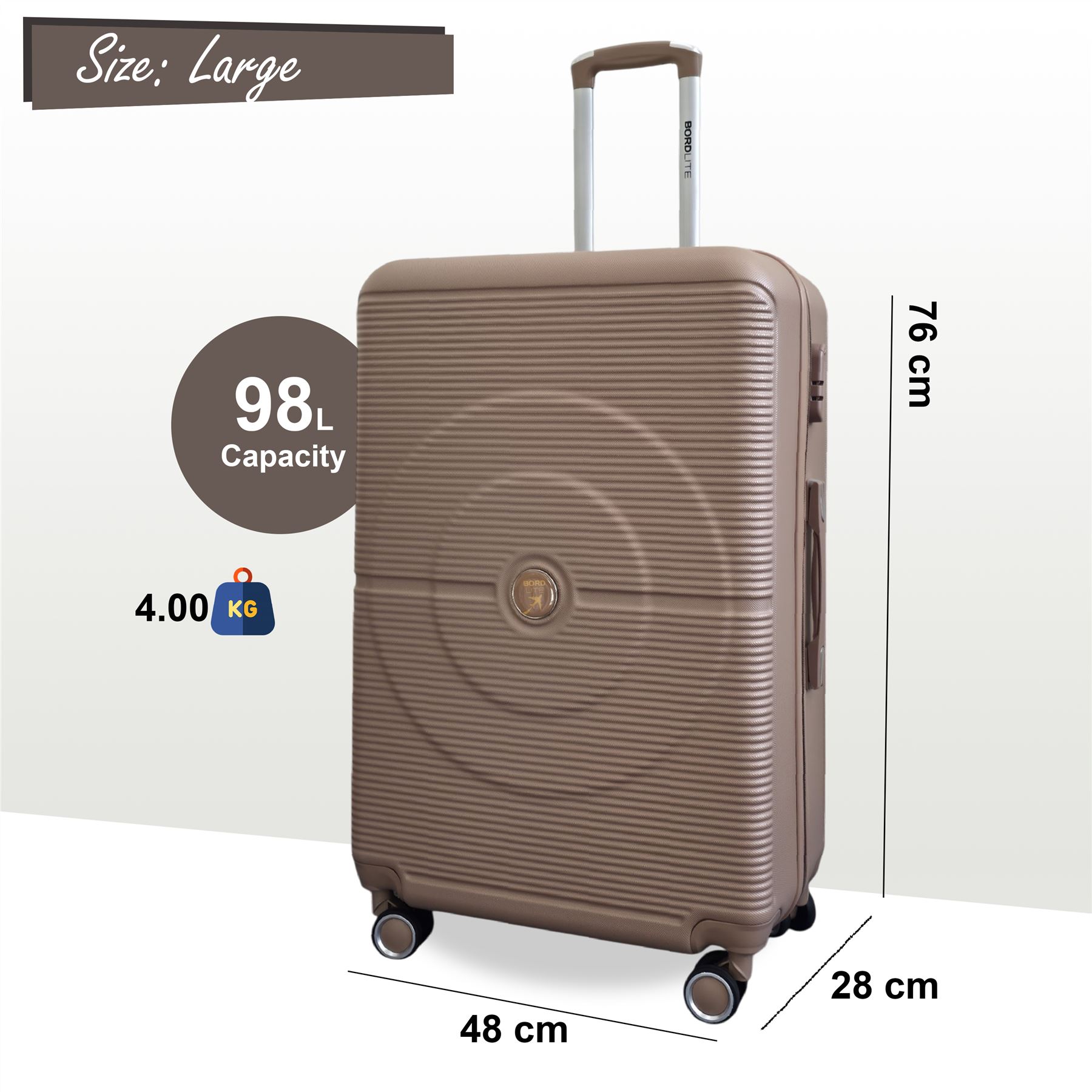 Robust ABS Hard Shell 8 Wheels Luggage Travel Holiday Bags Cabin Suitcase Set - Picture 25 of 37