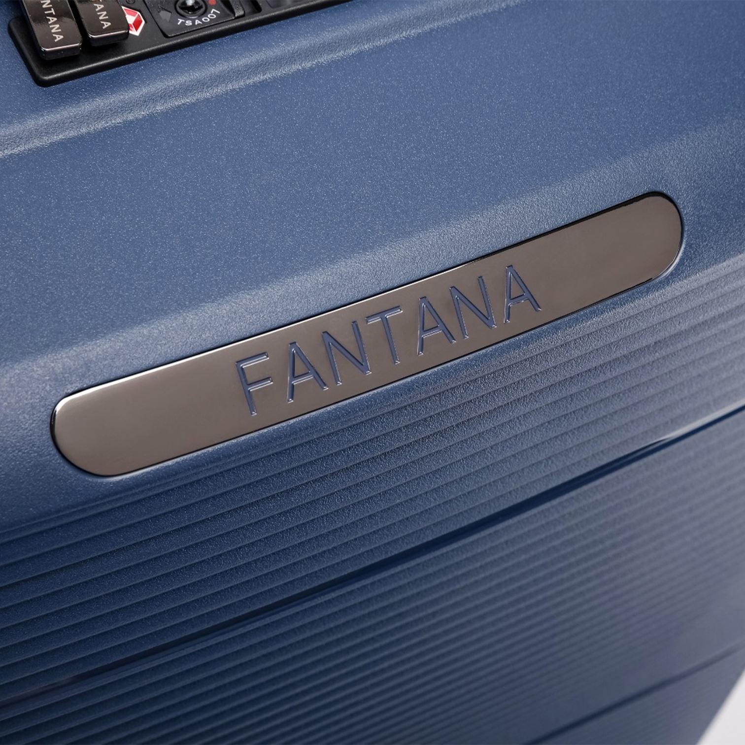 Expandable Hard Shell Navy Blue PP 8 Wheel Luggage Travel Cabin Suitcase Set - Picture 12 of 49