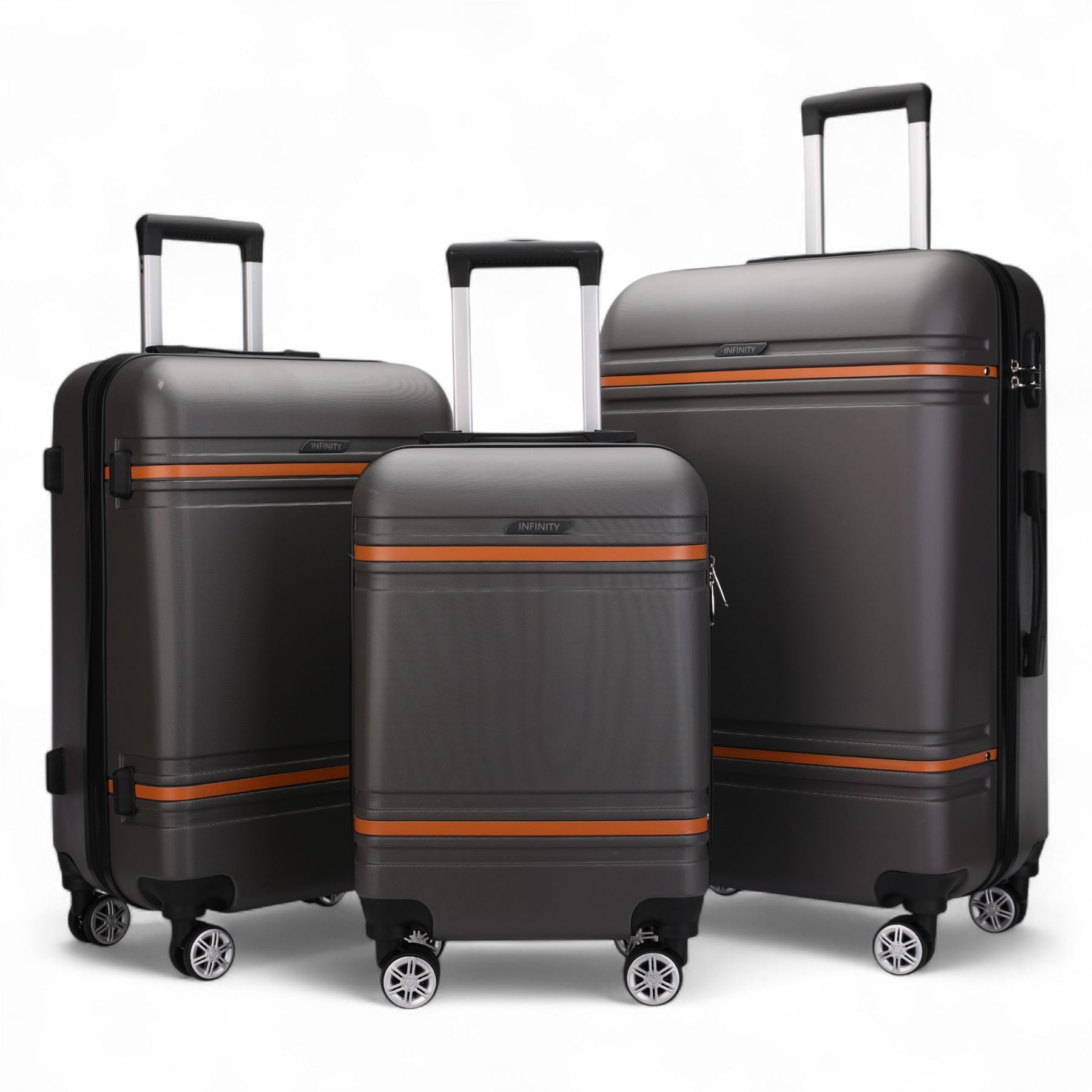 Hardshell Cabin Suitcase Set Robust ABS Lightweight Luggage Holiday Bag - Picture 14 of 37