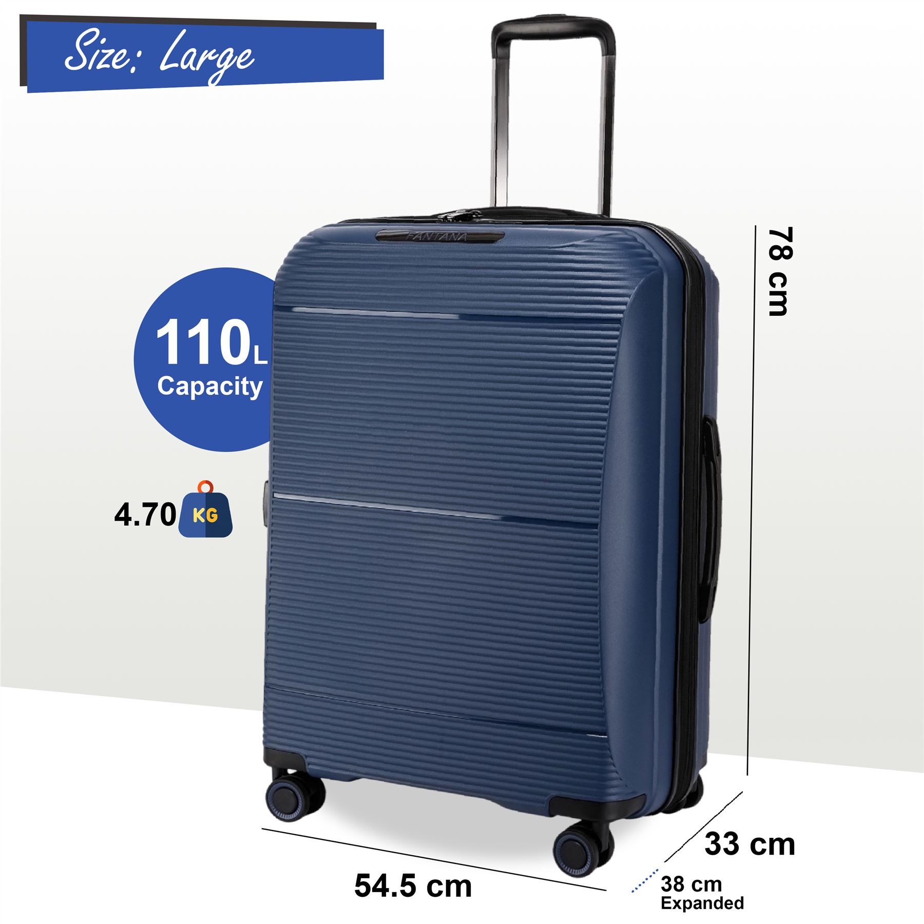 Juego De Maletas De Viaje De Cabina Con Ruedas De 8 Y Carcasa Dura Expandible - Imagen 17 de 56