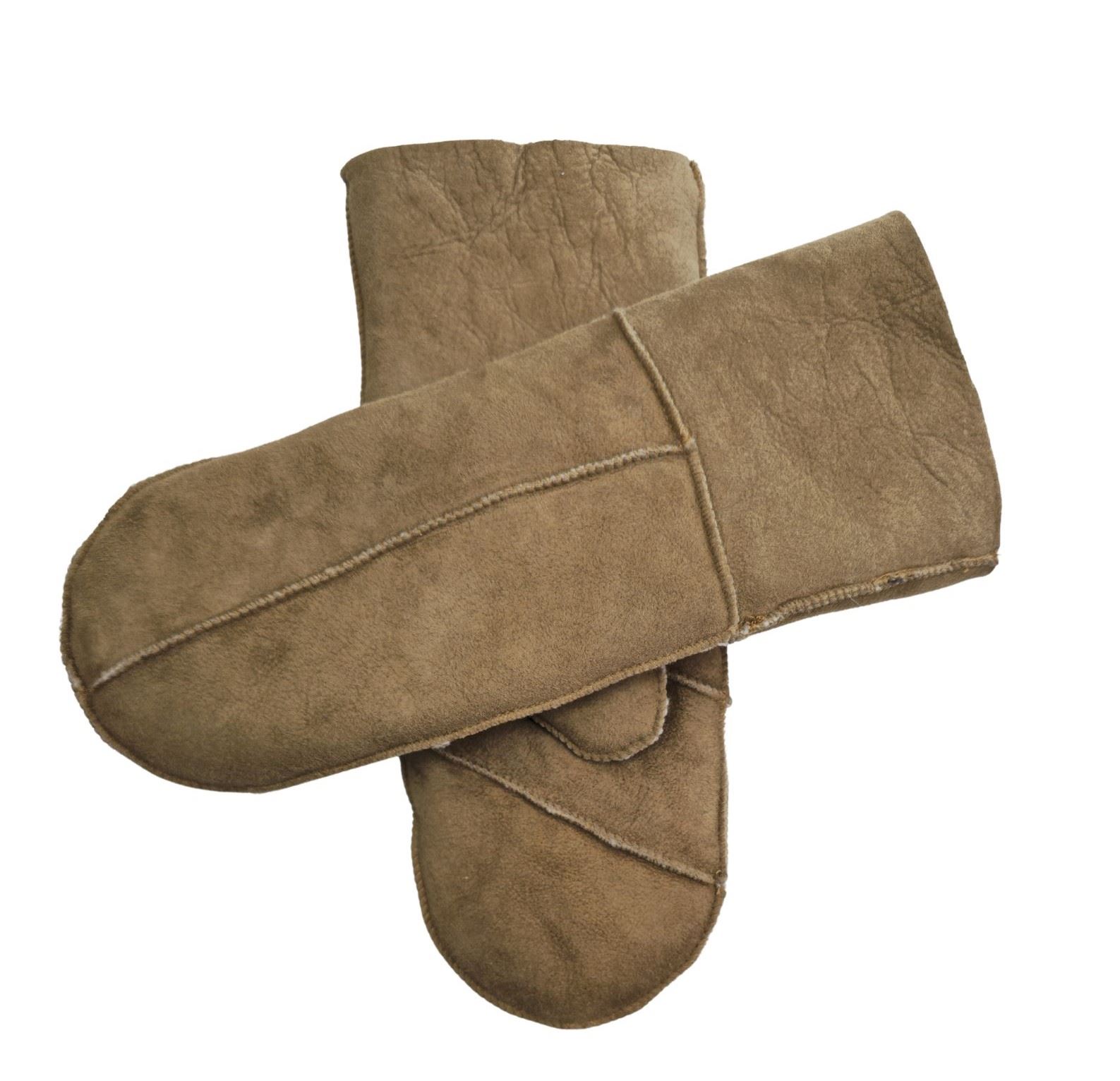 Infinity Leather Womens Genuine Real Sheepskin Suede Mittens Warm Gloves - Picture 10 of 10