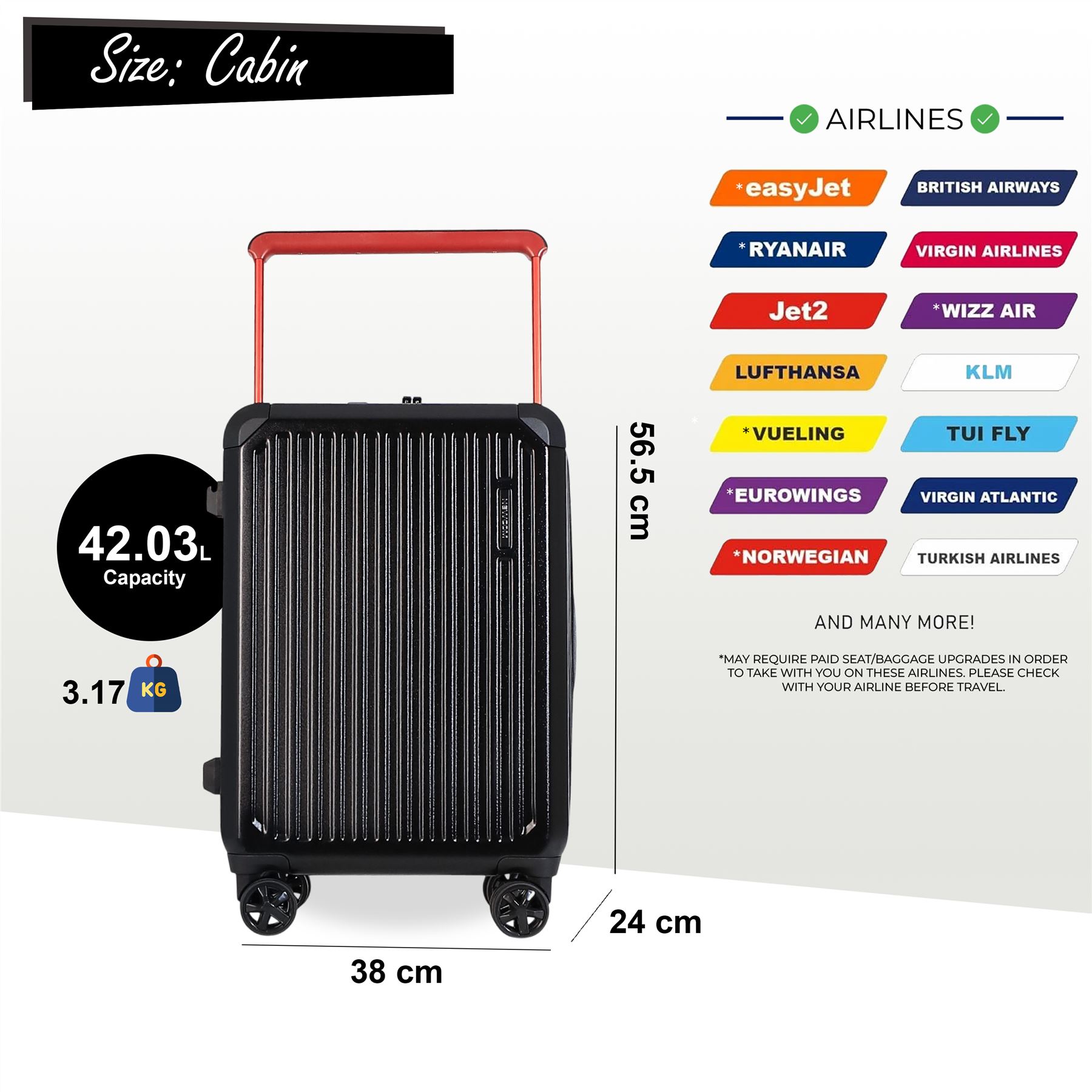 Hard Shell Rimowa Inspired TSA Cabin Luggage Suitcase Durable Spinner Carry-On - Picture 3 of 19