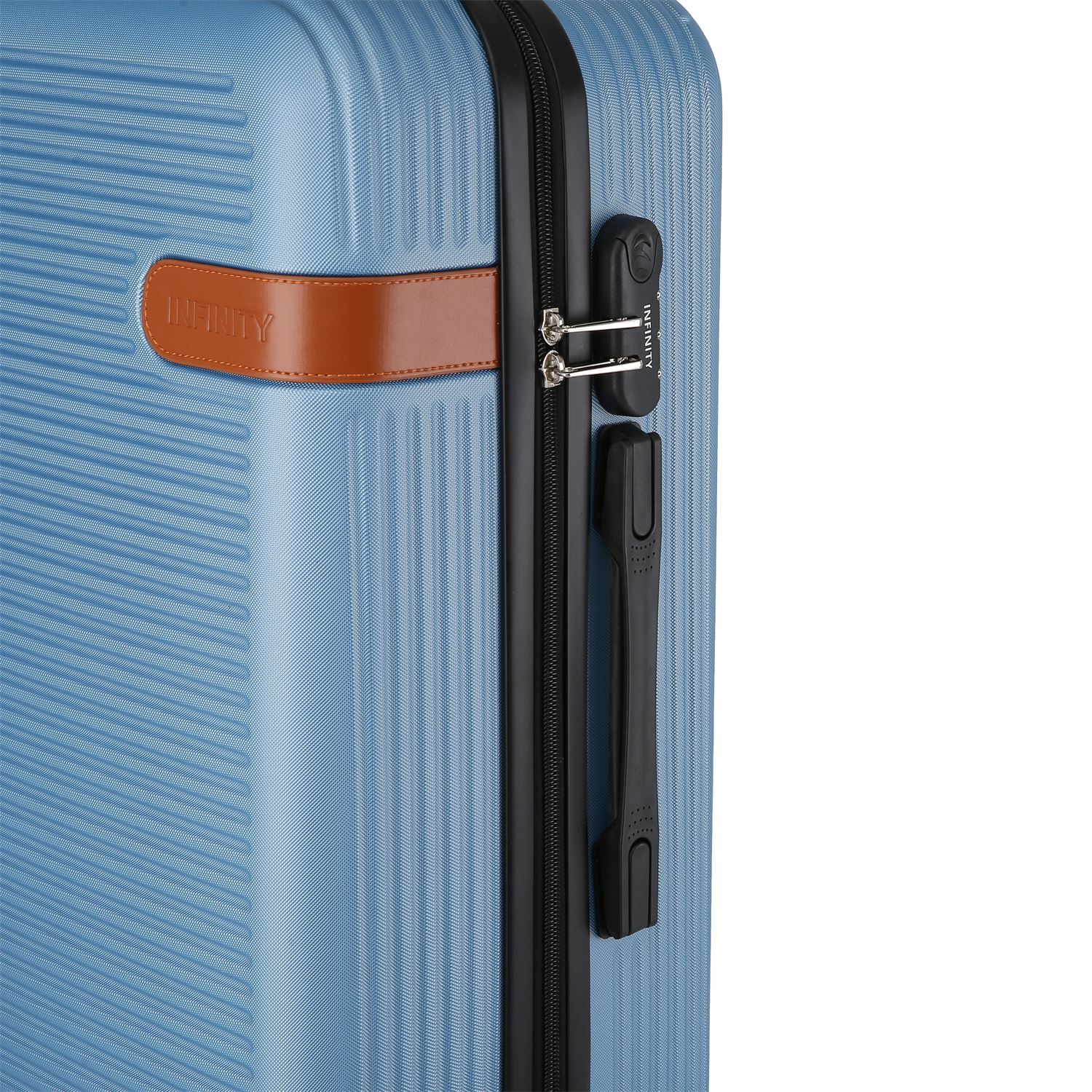 Hardshell Blue Navy Cabin Suitcase Set Robust ABS Lightweight Luggage Bag - Picture 34 of 34