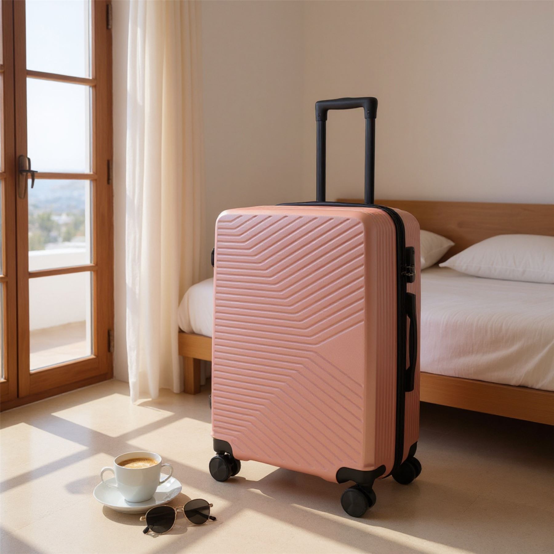 Strong Hardshell Suitcase Set Dual 4 Wheel ABS Luggage Trolley Cabin Suitcase - Picture 47 of 73