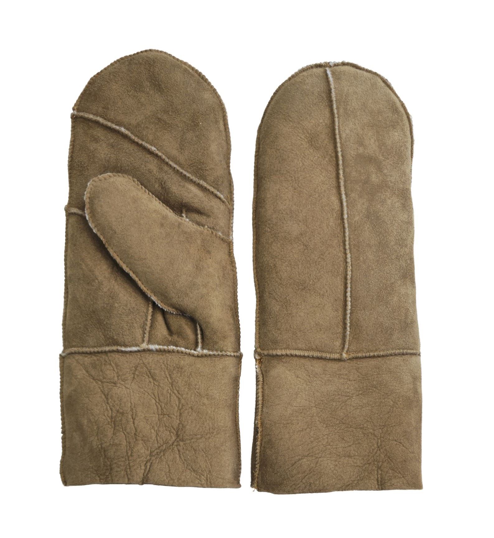 Infinity Leather Womens Genuine Real Sheepskin Suede Mittens Warm Gloves - Picture 8 of 10