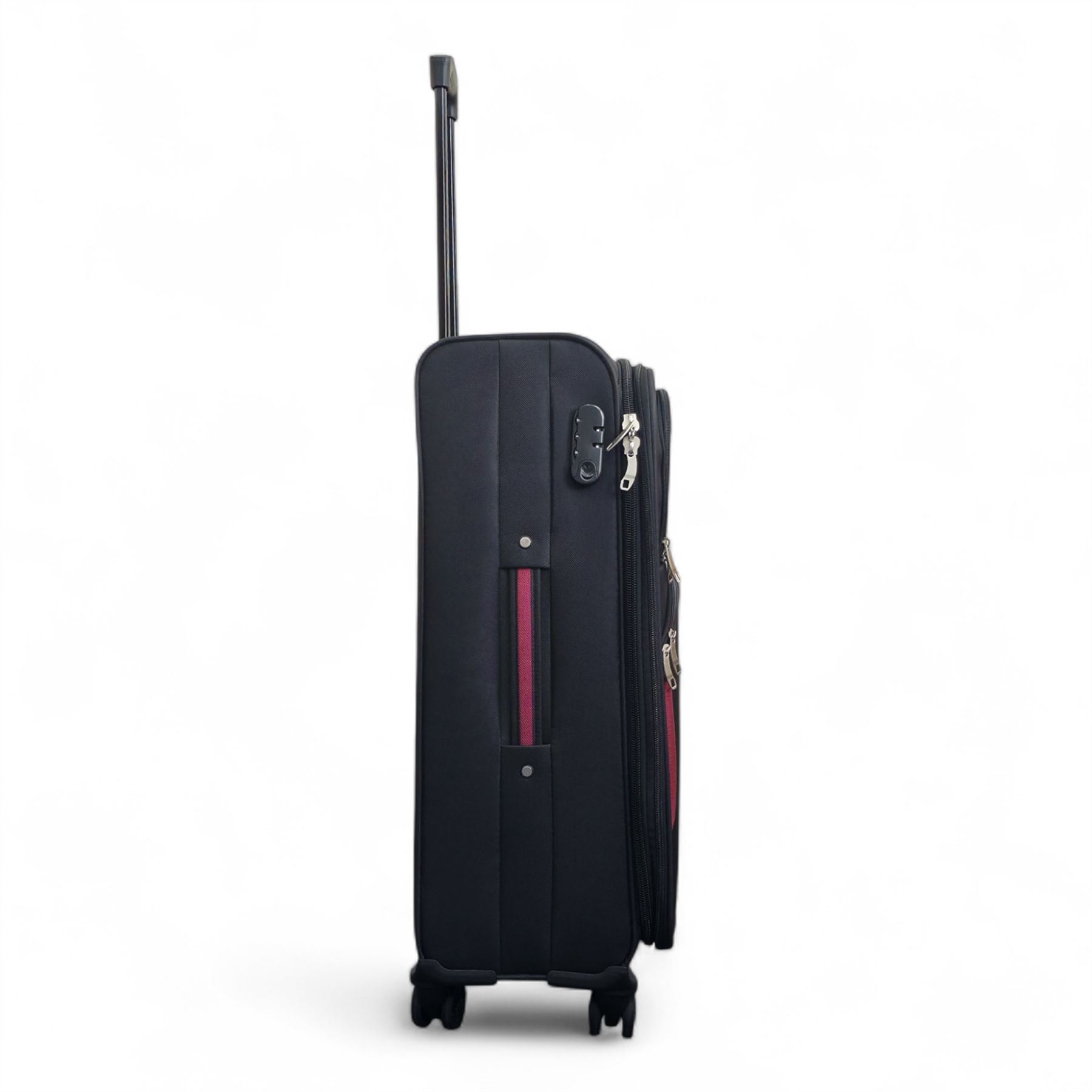 Expandable Soft Shell Suitcase 8 Wheel Luggage Set Light Carry On Cabin Bag - Picture 12 of 61