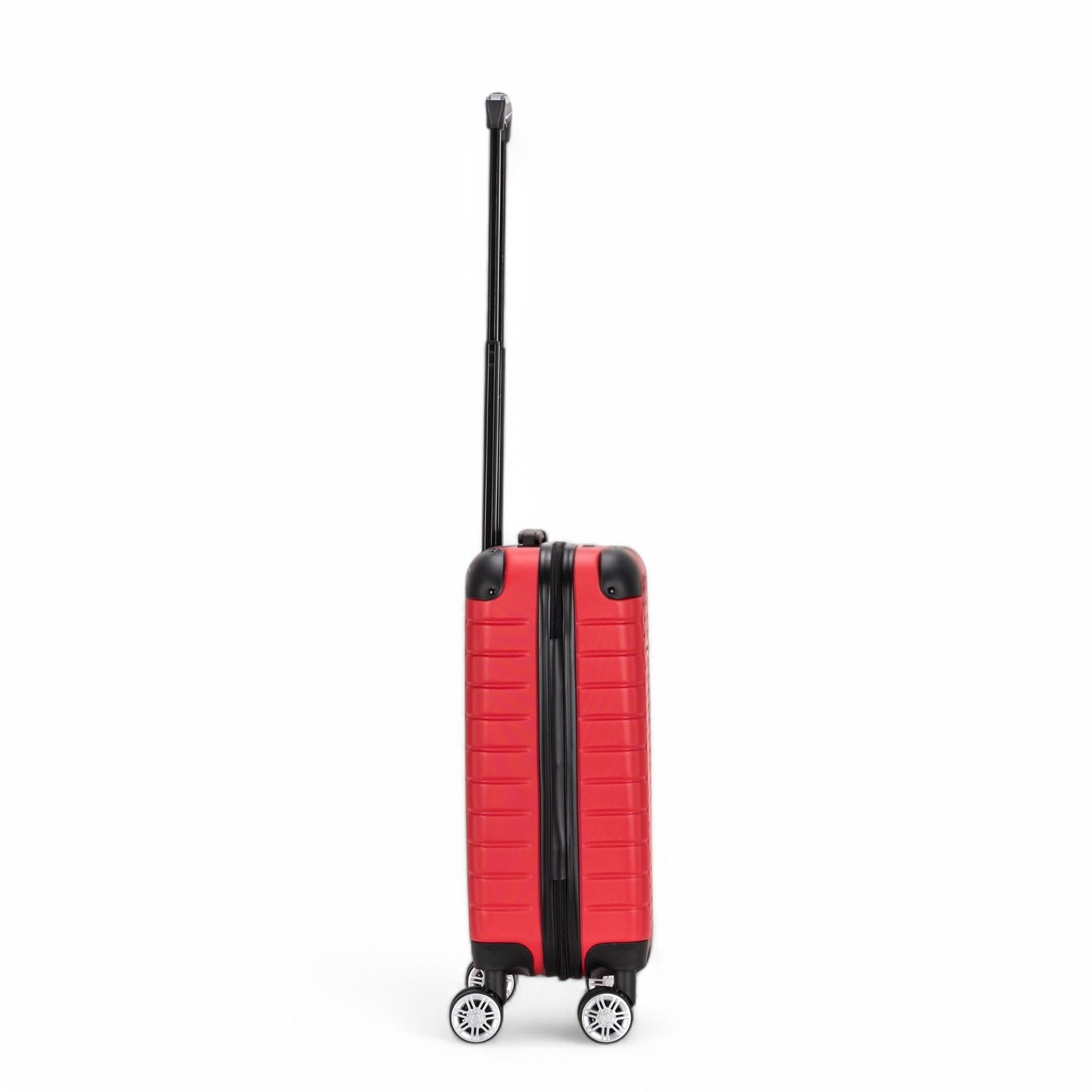 Hard Shell Red ABS 8 Wheel Luggage Travel Cabin Suitcase Set - Picture 16 of 37