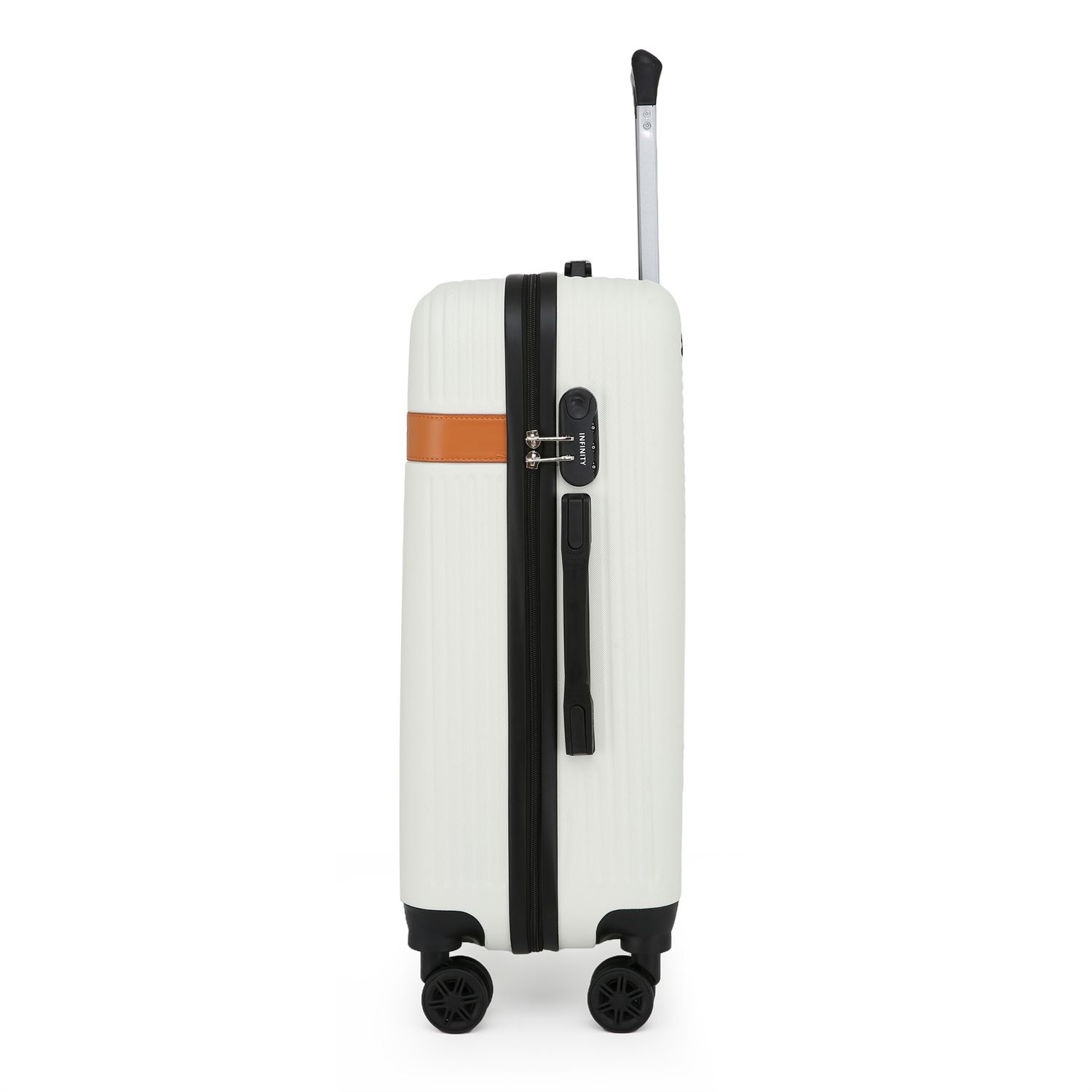 Hardshell Cream Cabin Suitcase Set Robust ABS Lightweight Luggage Holiday Bag - Picture 24 of 34