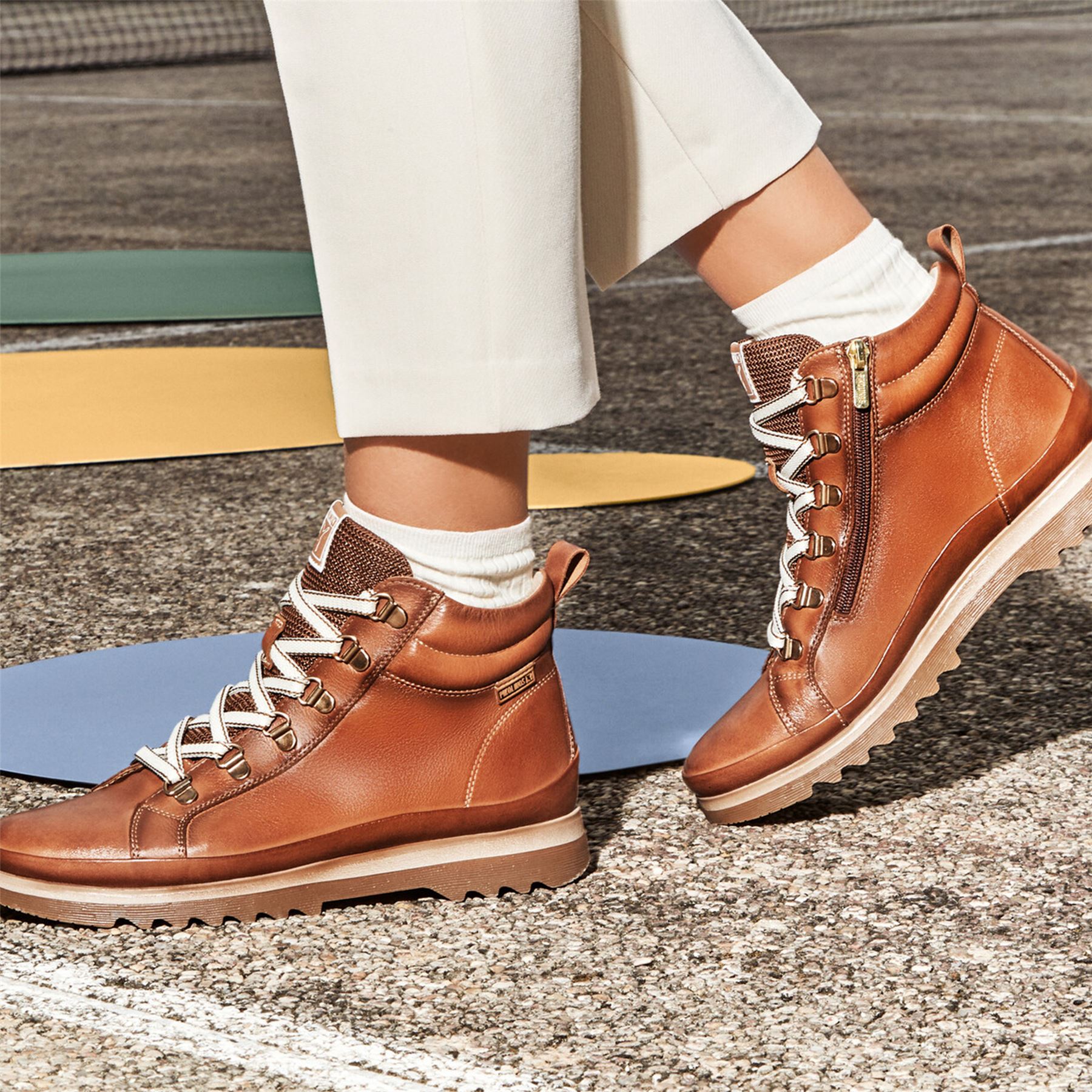 Pikolinos Vigo Women's Leather Side Zip & Lace Up Ankle Trainers Everyday Boots - Picture 8 of 21