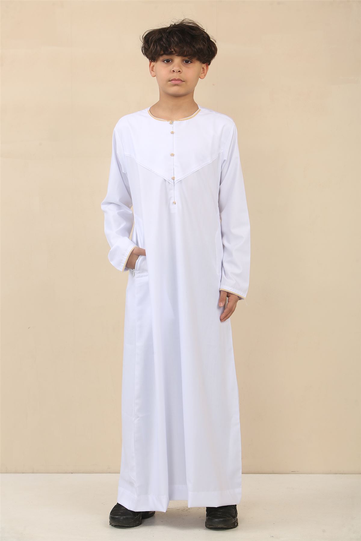 Kid's Boys Jubbah Thobe Islamic Children Jubba Robe Eid Omani Saudi - Picture 22 of 28