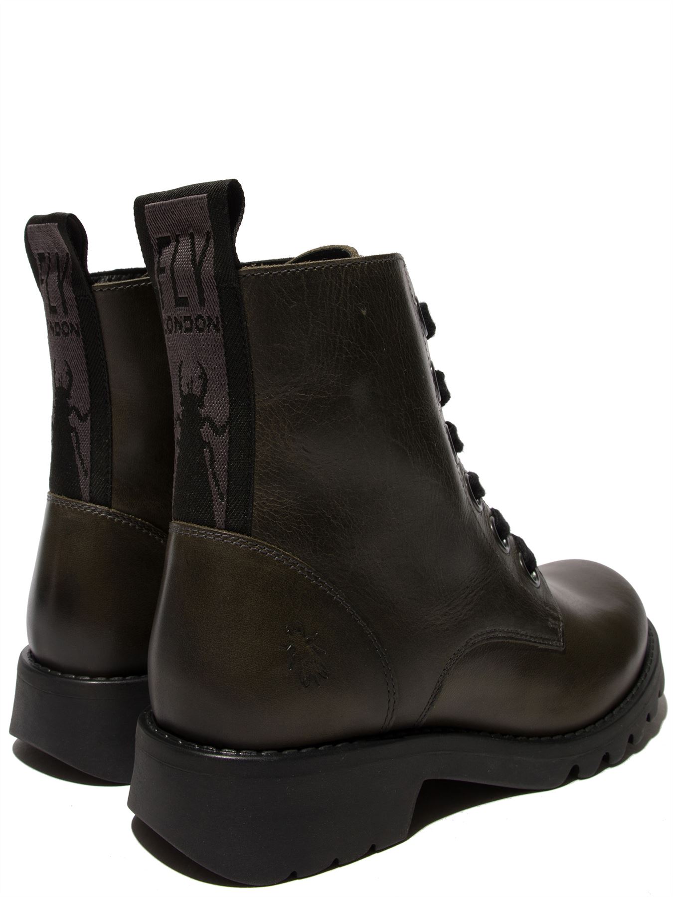 Fly London Mujer RAGI539 Botas Informales Alfombra Cuero Con Cordones Tobillo Talla UK 3-8 - Imagen 11 de 11