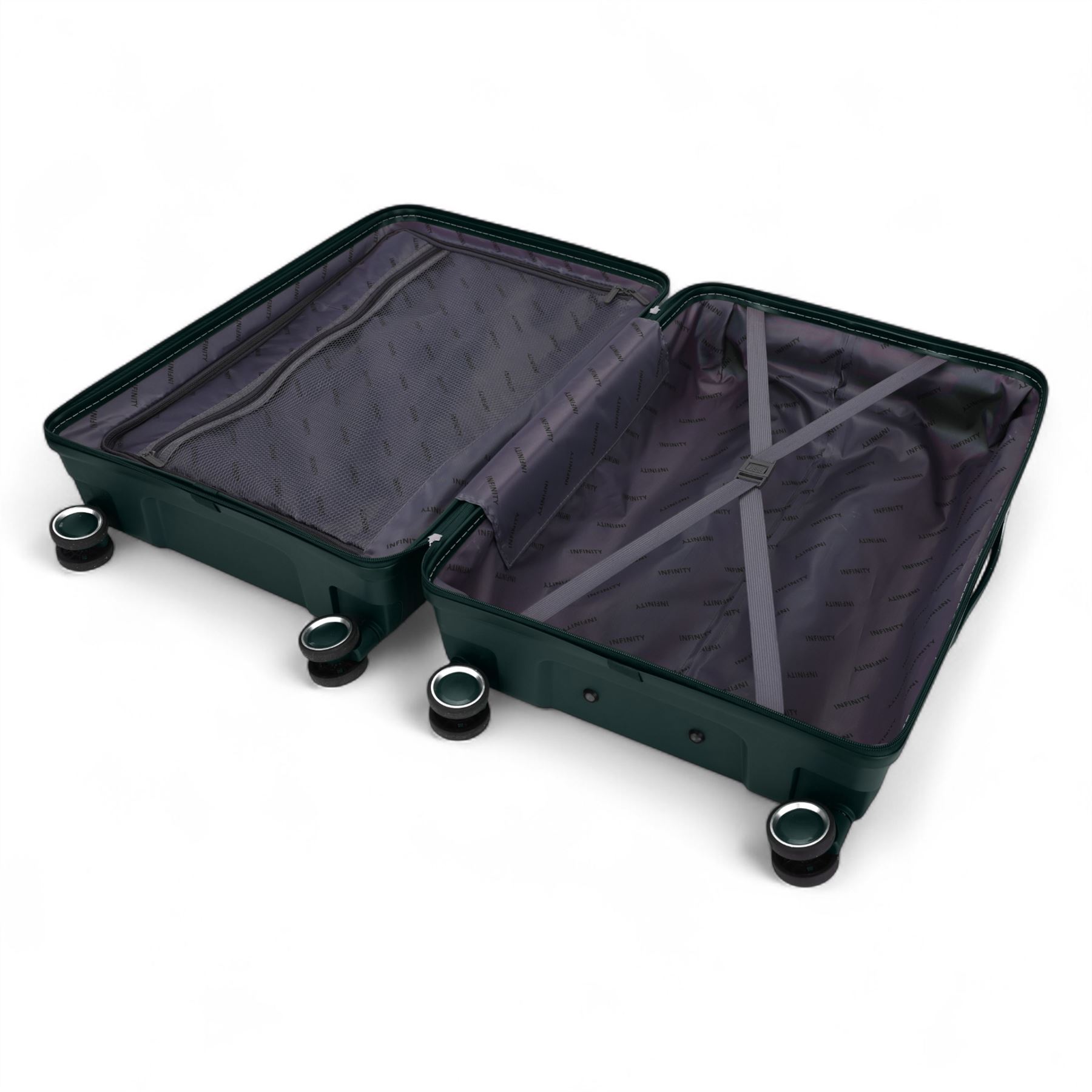 Juego de maleta rígida verde fuerte 8 ruedas cabina TSA maleta de equipaje - Imagen 27 de 29