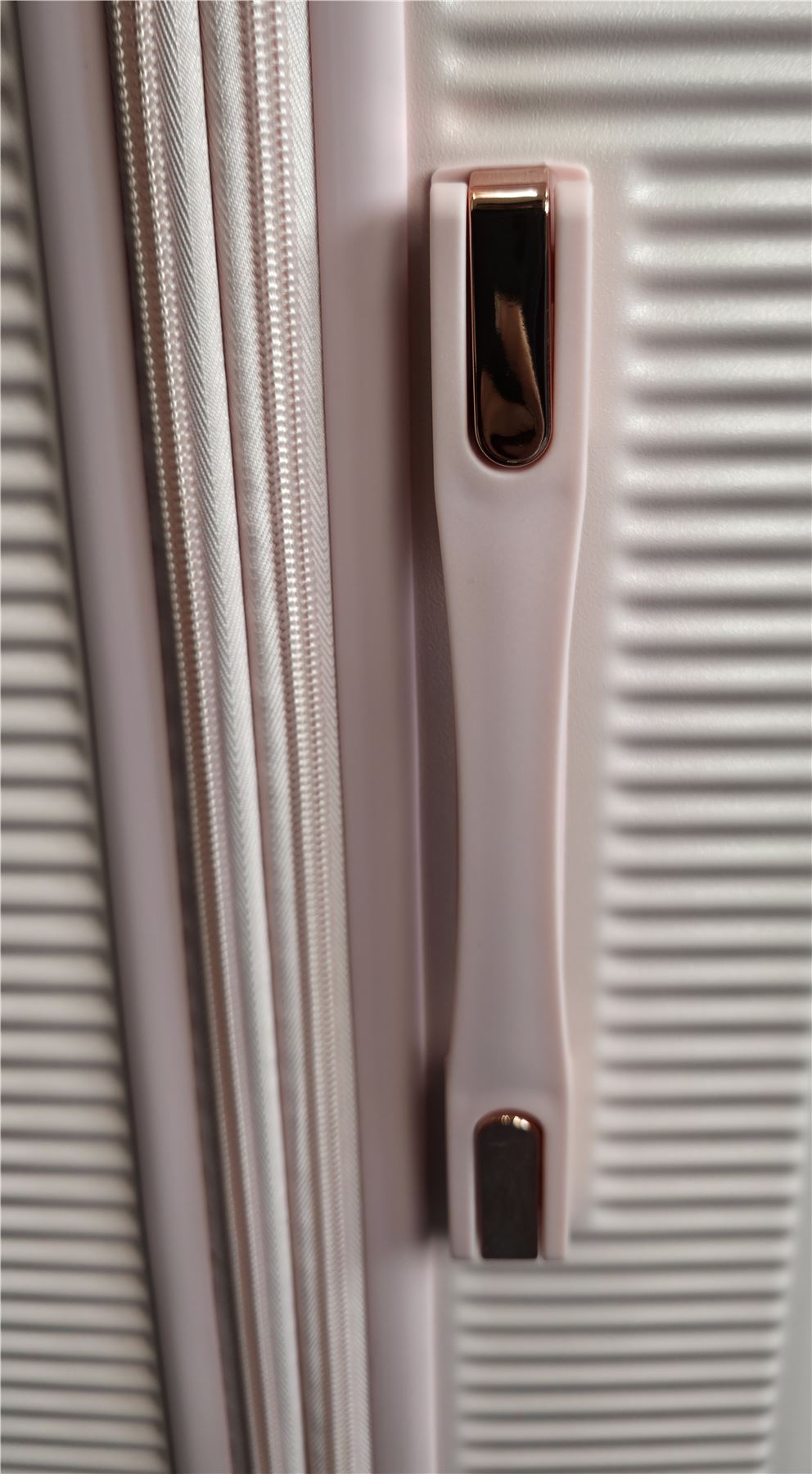 Expandable Rose Gold Hard Shell 8-Wheel Travel Suitcase Set Durable Cabin Bag - Picture 31 of 35