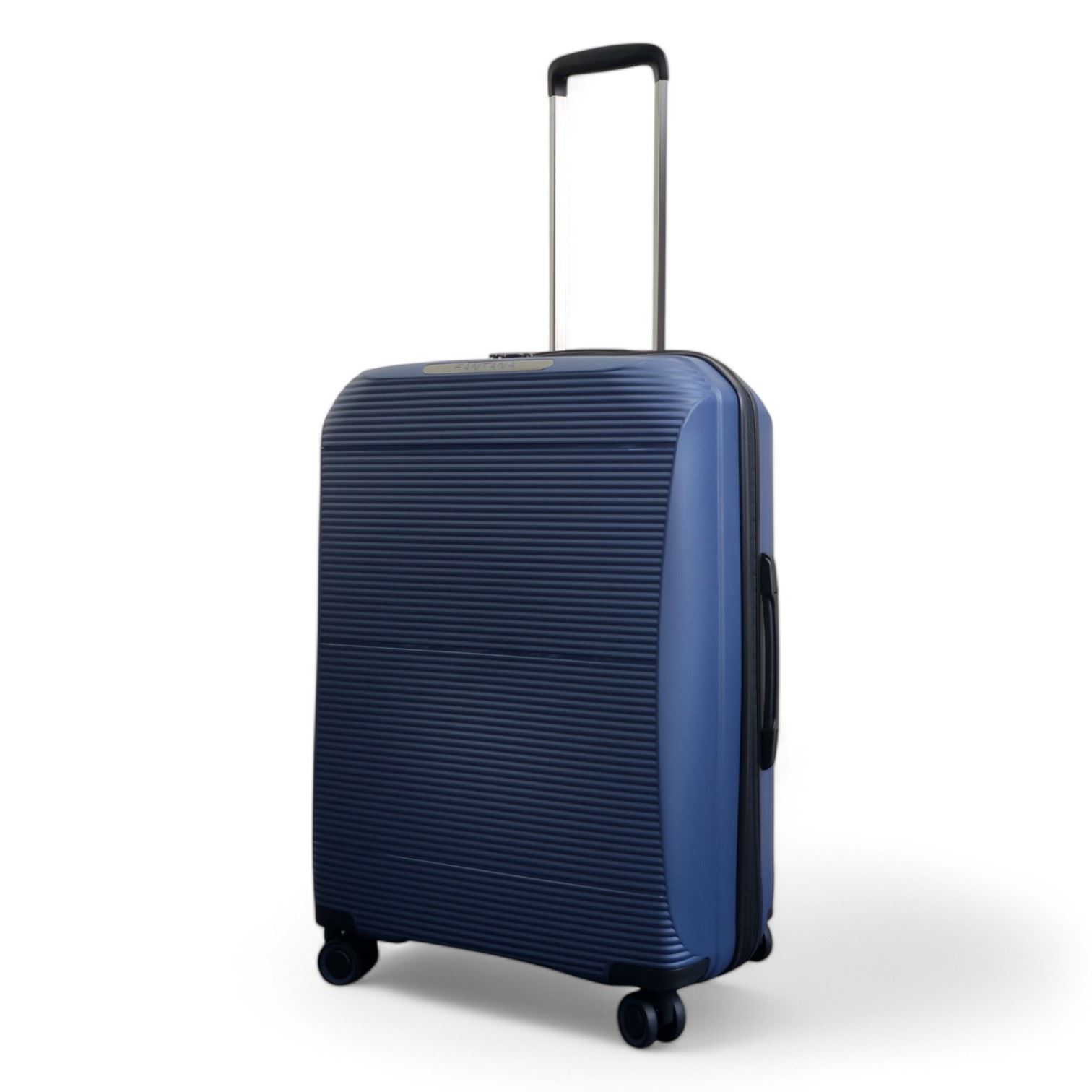 Expandable Hard Shell Navy Blue PP 8 Wheel Luggage Travel Cabin Suitcase Set - Picture 29 of 49