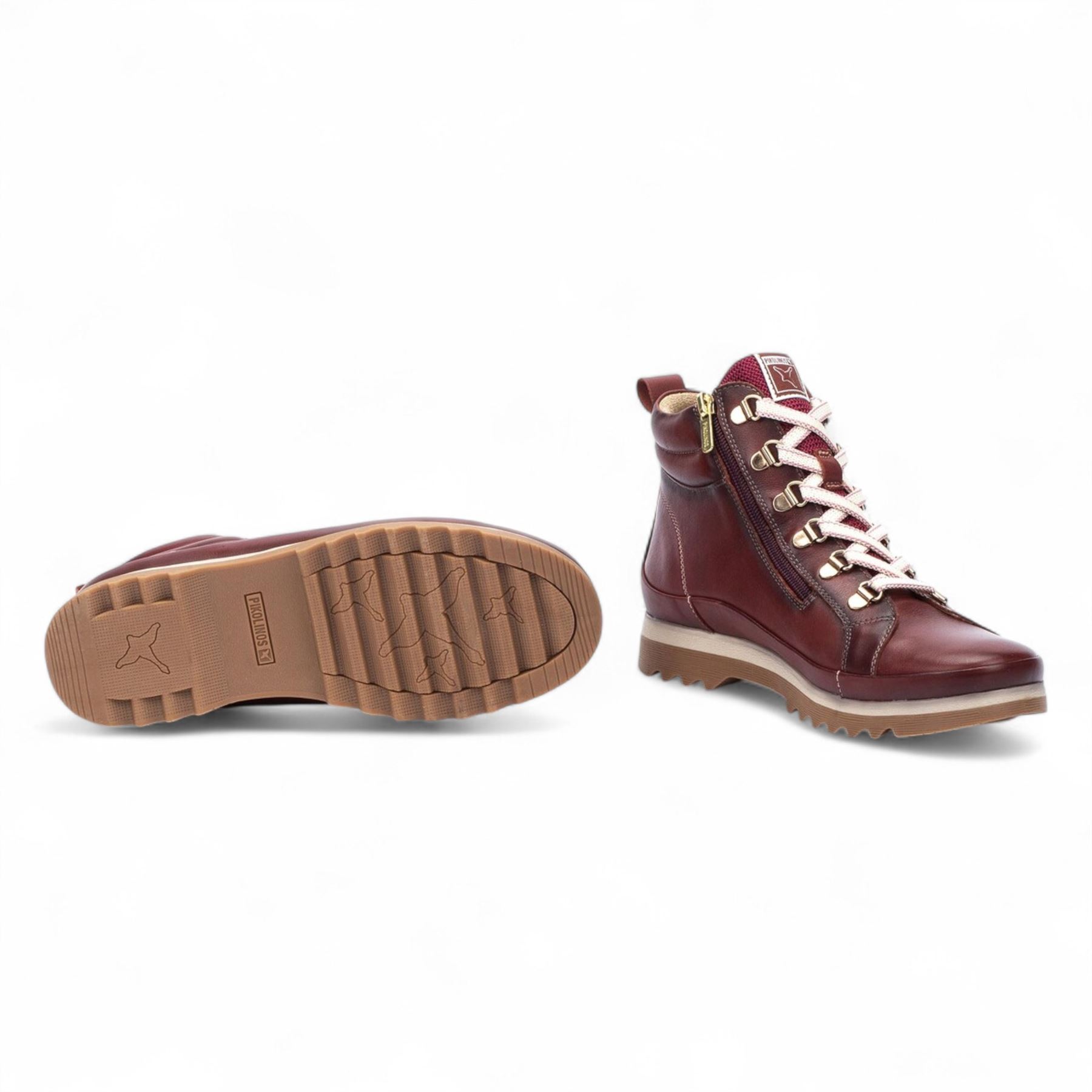 Pikolinos Vigo Women's Leather Side Zip & Lace Up Ankle Trainers Everyday Boots - Picture 20 of 21