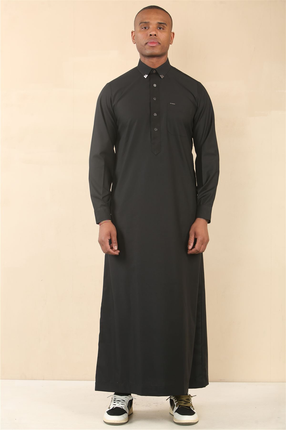 Men's Thobe Saudi Emirati Islamic Clothing Jubba Robe Muslim Eid Ramadan Arab - Picture 3 of 24