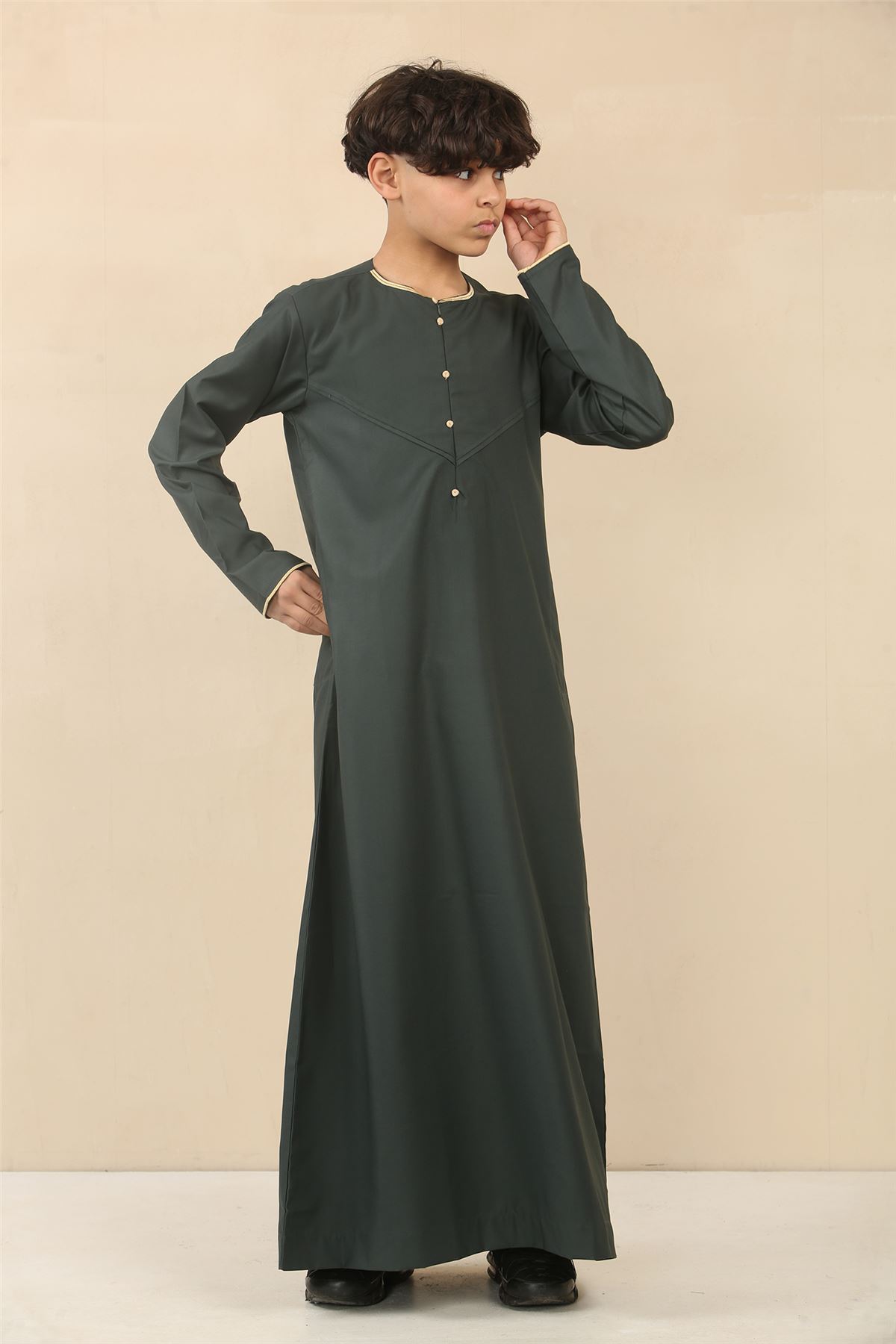 Kid's Boys Jubbah Thobe Islamic Children Jubba Robe Eid Omani Saudi - Picture 18 of 28