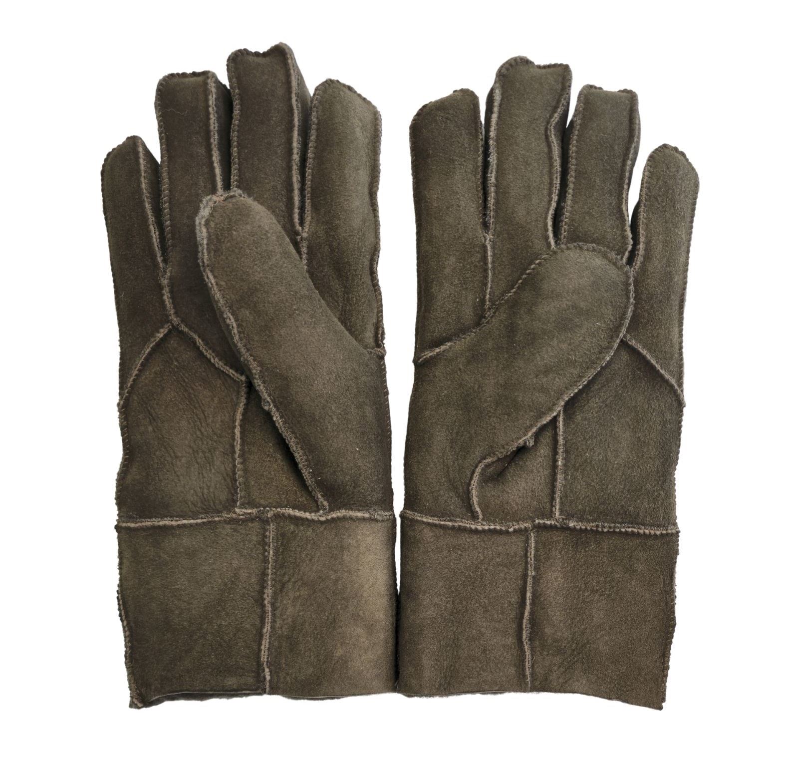 Guantes de piel de oveja unisex cálidos de invierno guantes de cuero de gamuza genuina - Imagen 8 de 22