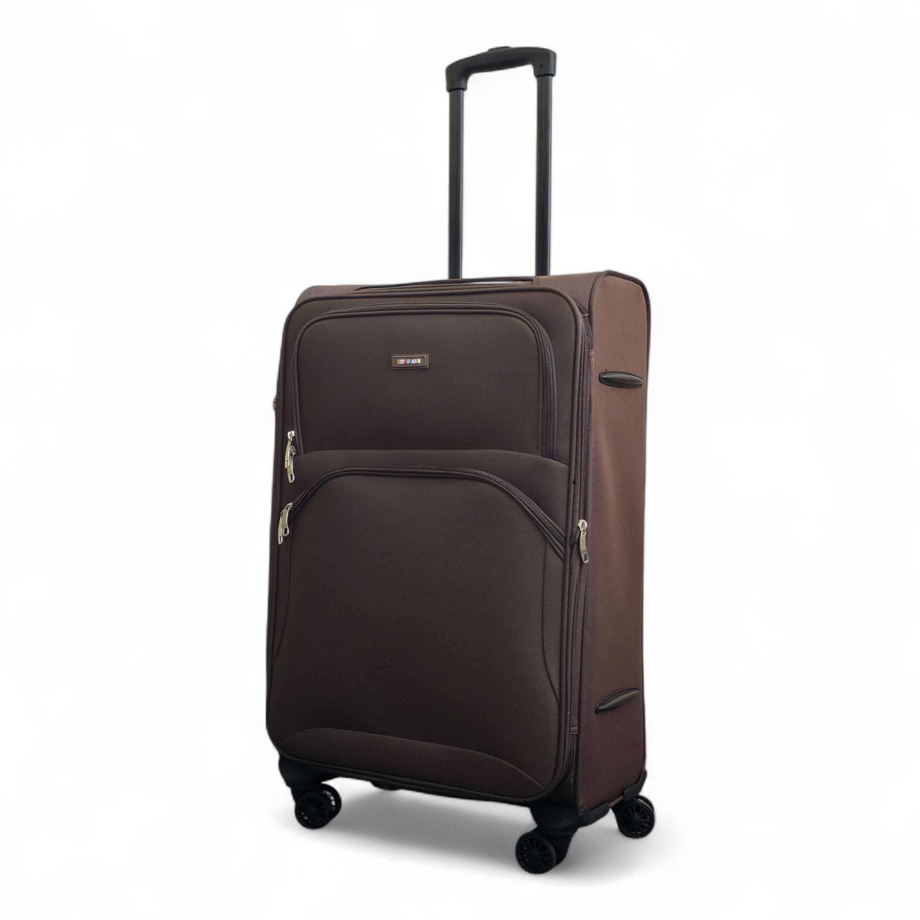 Expandable Soft Shell Suitcase 8 Wheel Luggage Set Light Carry On Cabin Bag - Picture 35 of 61