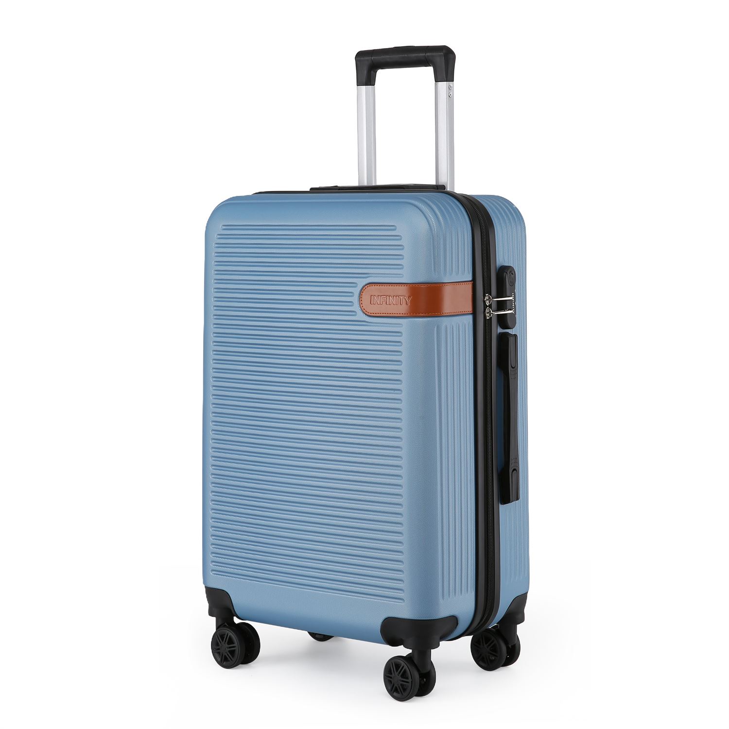 Hardshell Blue Navy Cabin Suitcase Set Robust ABS Lightweight Luggage Bag - Picture 22 of 34