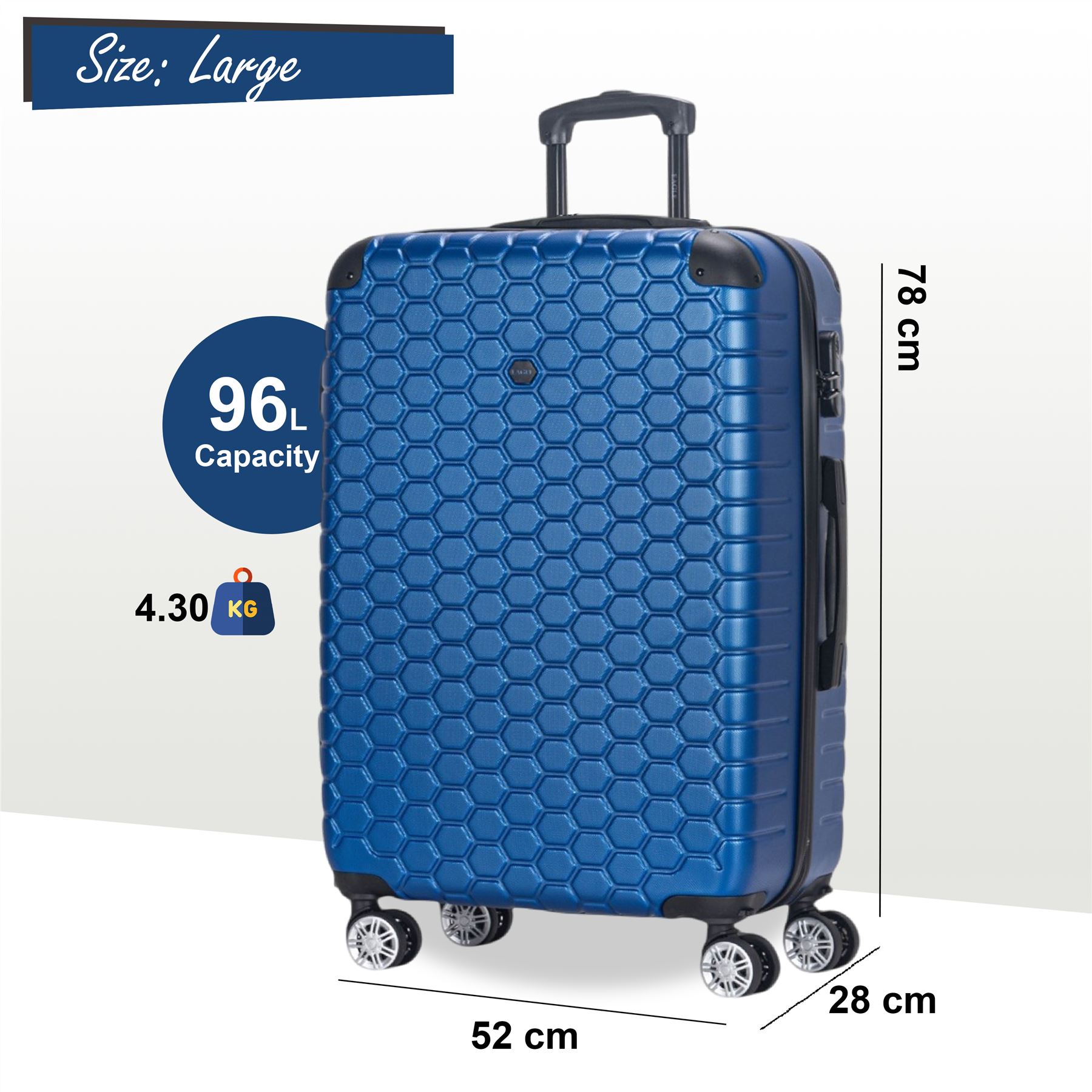 Juego De Maletas De Viaje De Cabina Con Ruedas De 8 De ABS - Imagen 20 de 68