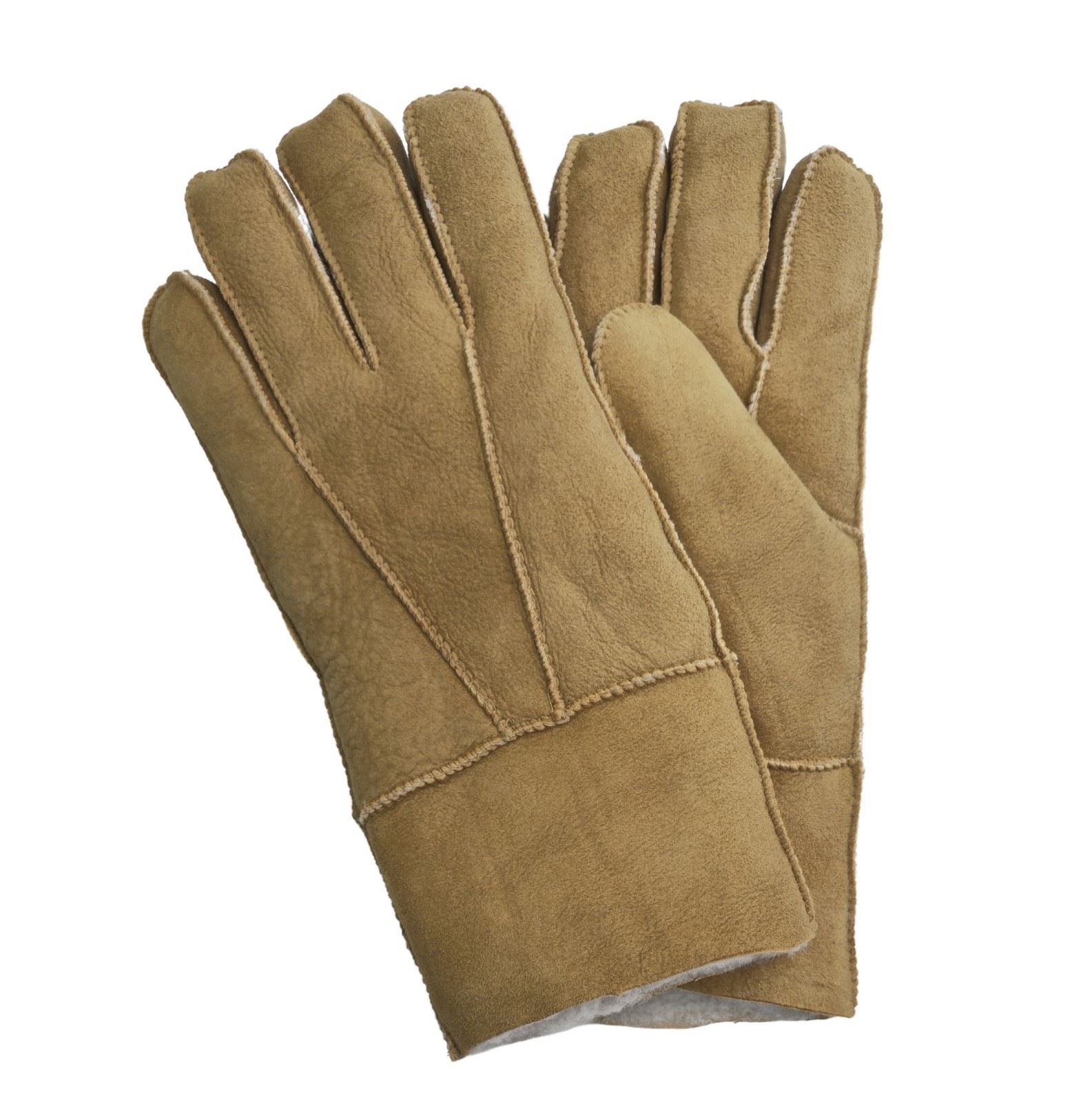 Guantes de piel de oveja unisex cálidos de invierno guantes de cuero de gamuza genuina - Imagen 21 de 22