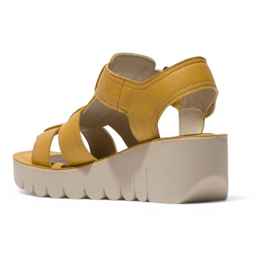 Fly London Damen YUDD236FLY Mousse Leder Sandalen Espadrille Plateau Wedges - Bild 10 von 11