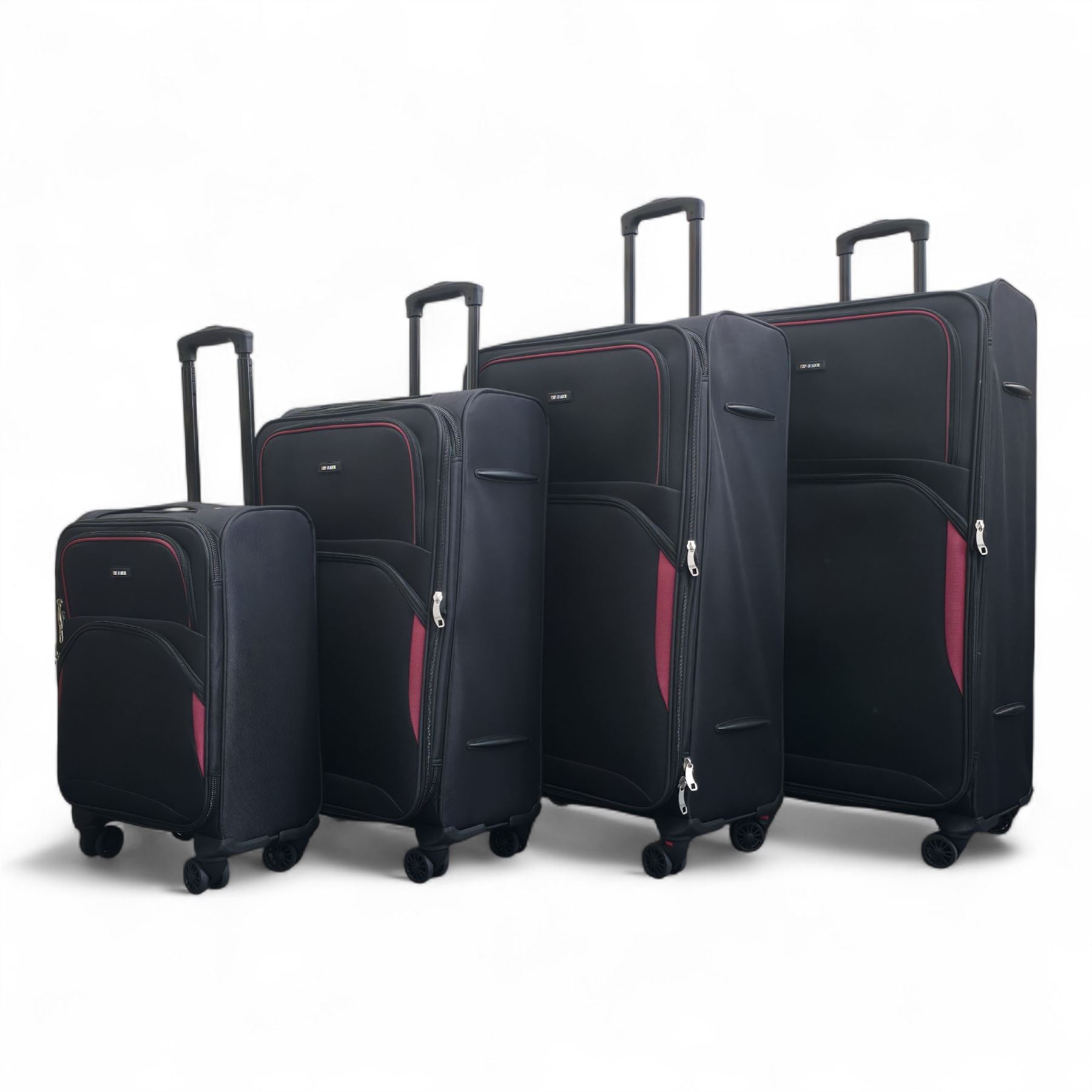 Expandable Soft Shell Suitcase 8 Wheel Luggage Set Light Carry On Cabin Bag - Picture 2 of 61