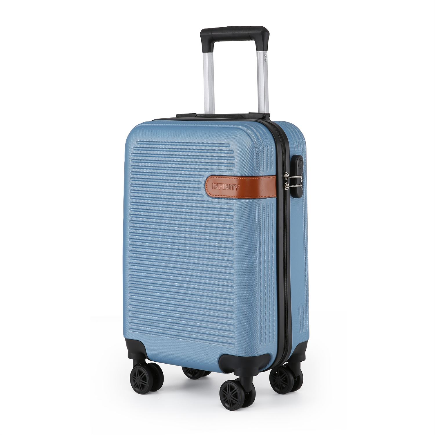 Hardshell Blue Navy Cabin Suitcase Set Robust ABS Lightweight Luggage Bag - Picture 14 of 34