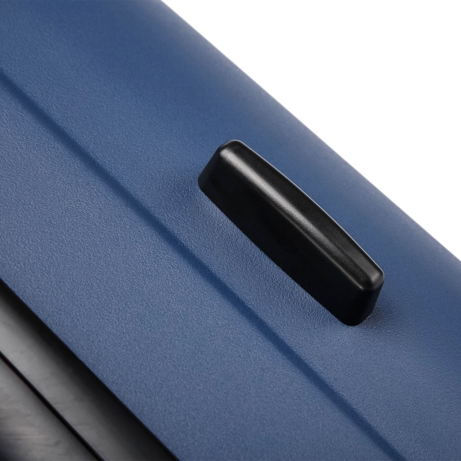 Expandable Hard Shell Navy Blue PP 8 Wheel Luggage Travel Cabin Suitcase Set - Picture 37 of 49