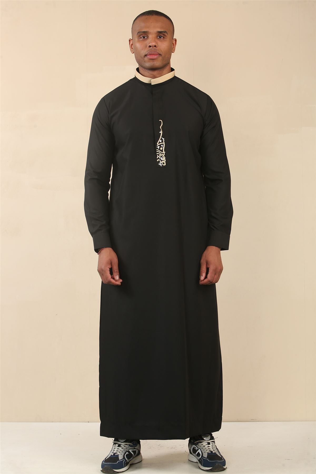 Abbigliamento islamico uomo Thobe Emirati Sauditi Jubba abito musulmano Eid Ramadan arabo - Foto 3 di 44