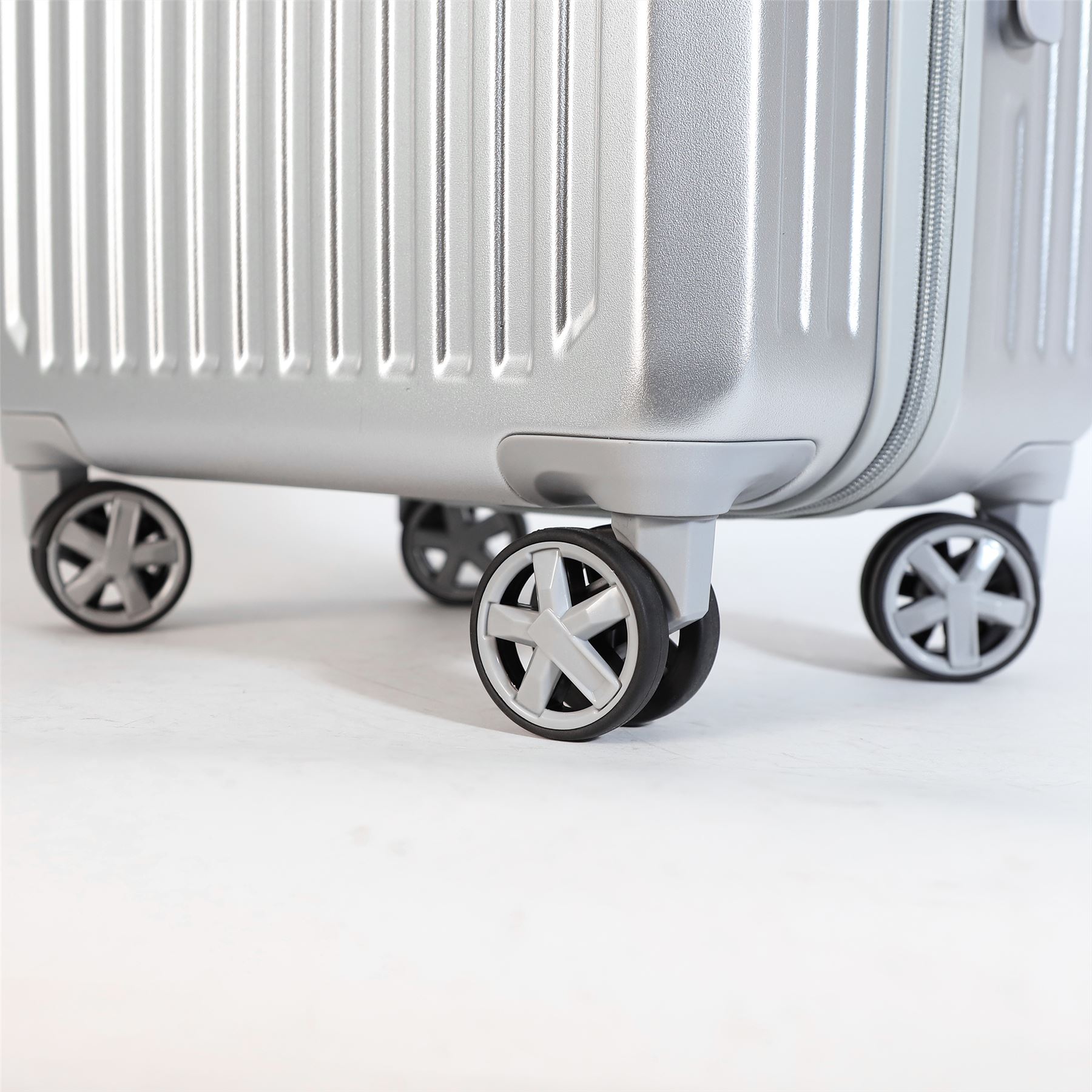 Hard Shell Rimowa Inspired TSA Cabin Luggage Suitcase Durable Spinner Carry-On - Picture 18 of 19