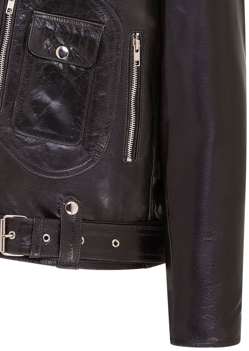 Mens Retro Brando Quilted Leather Biker Jacket Vintage Motorcycle Style - Picture 13 of 19