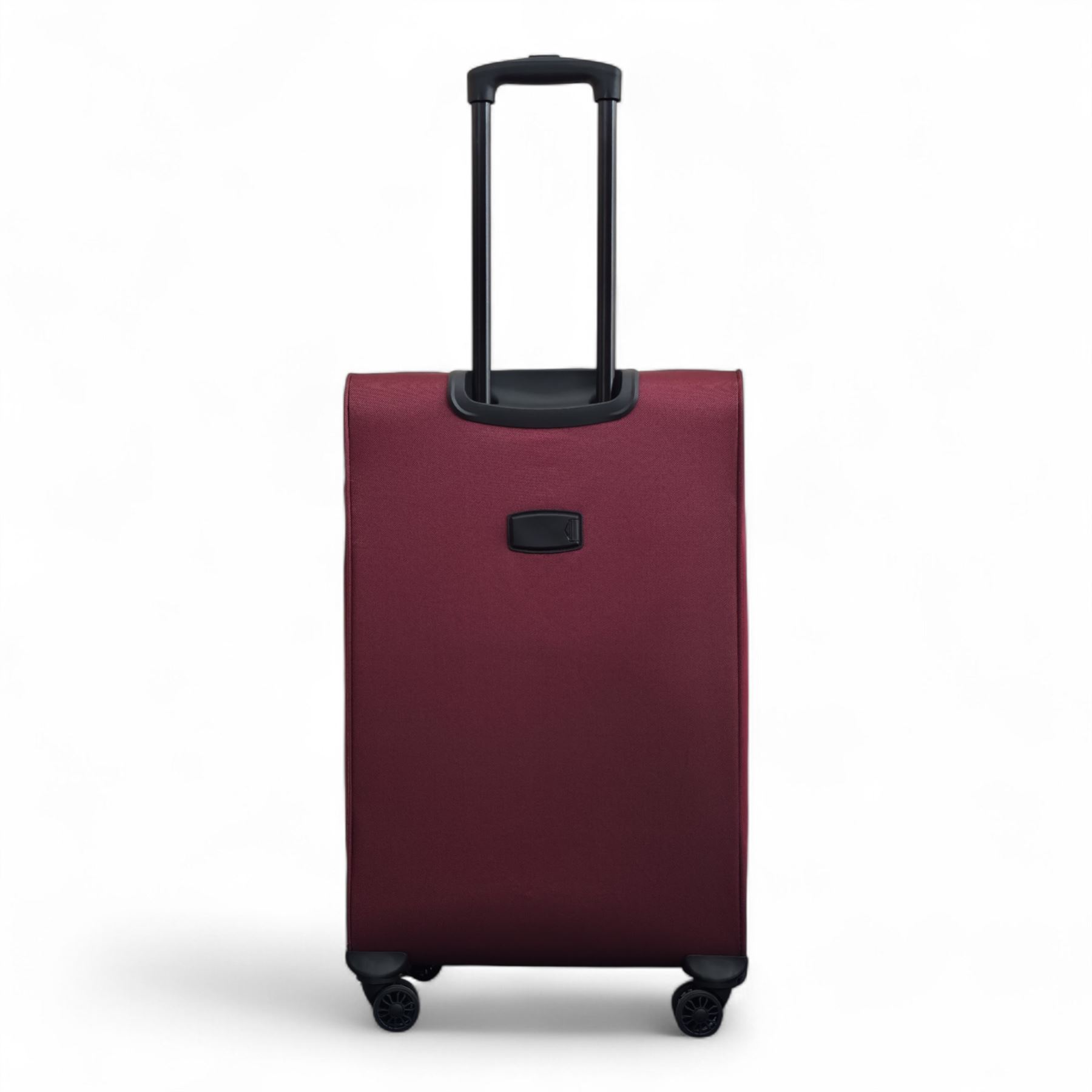 Burgundy Red Expandable Soft Shell Suitcase 8 Wheel Set Light Carry On Cabin Bag - Picture 19 of 36