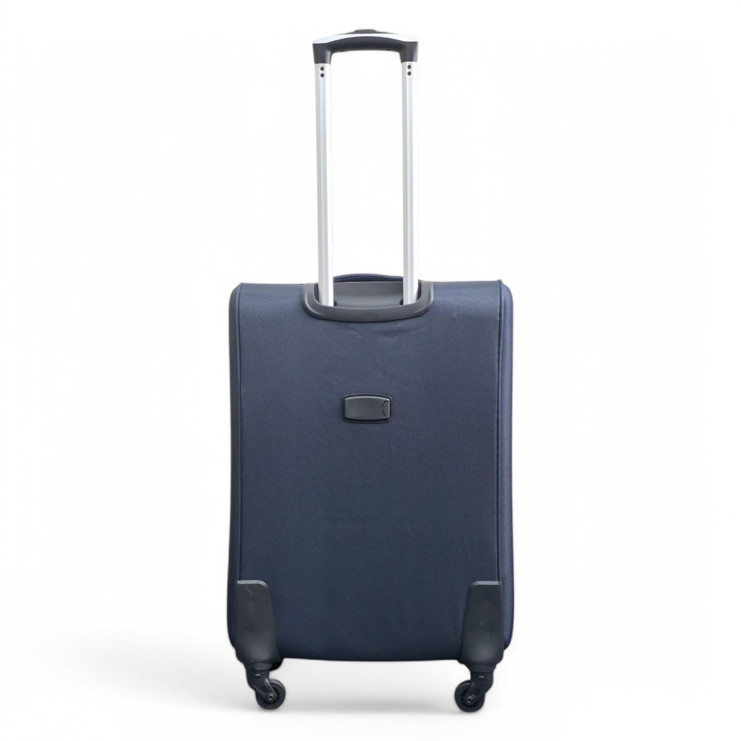 Soft Shell Lightweight Navy Blue Nylon Suitcase Set 4 Wheel Travel Case Bags - Picture 20 of 38