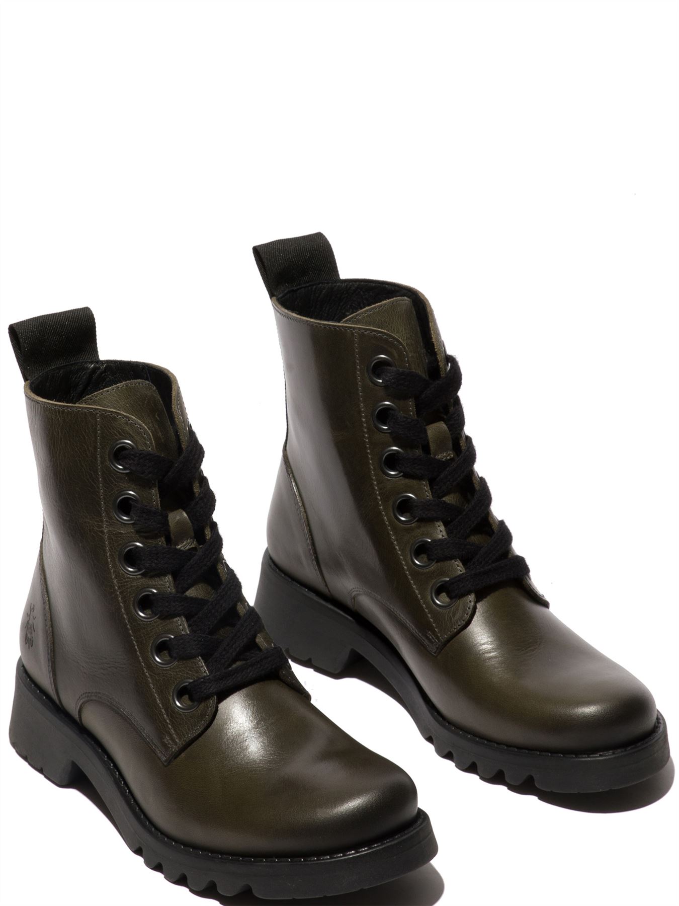 Fly London Mujer RAGI539 Botas Informales Alfombra Cuero Con Cordones Tobillo Talla UK 3-8 - Imagen 9 de 11
