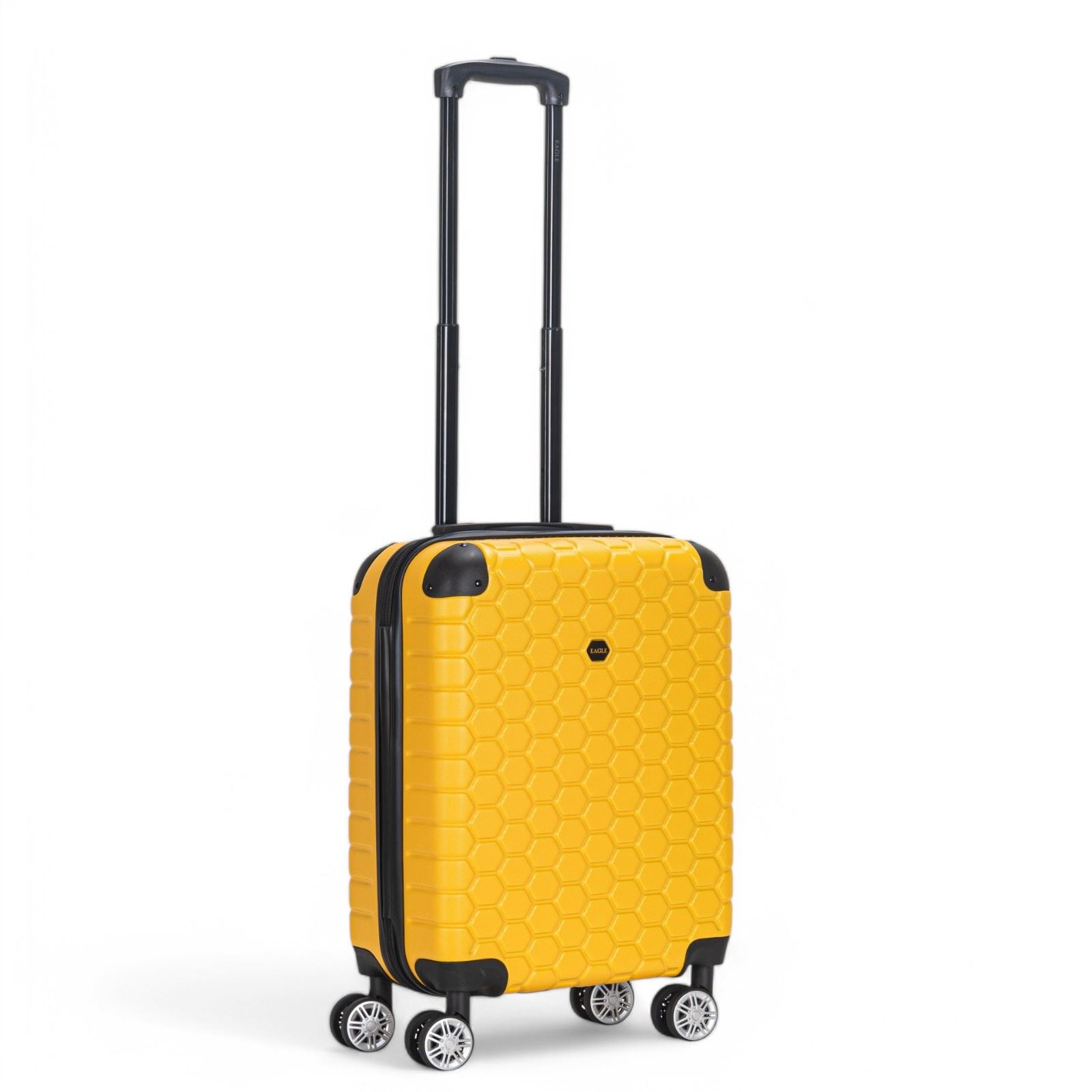 Hard Shell Yellow ABS 8 Wheel Luggage Travel Cabin Suitcase Set - Picture 14 of 41