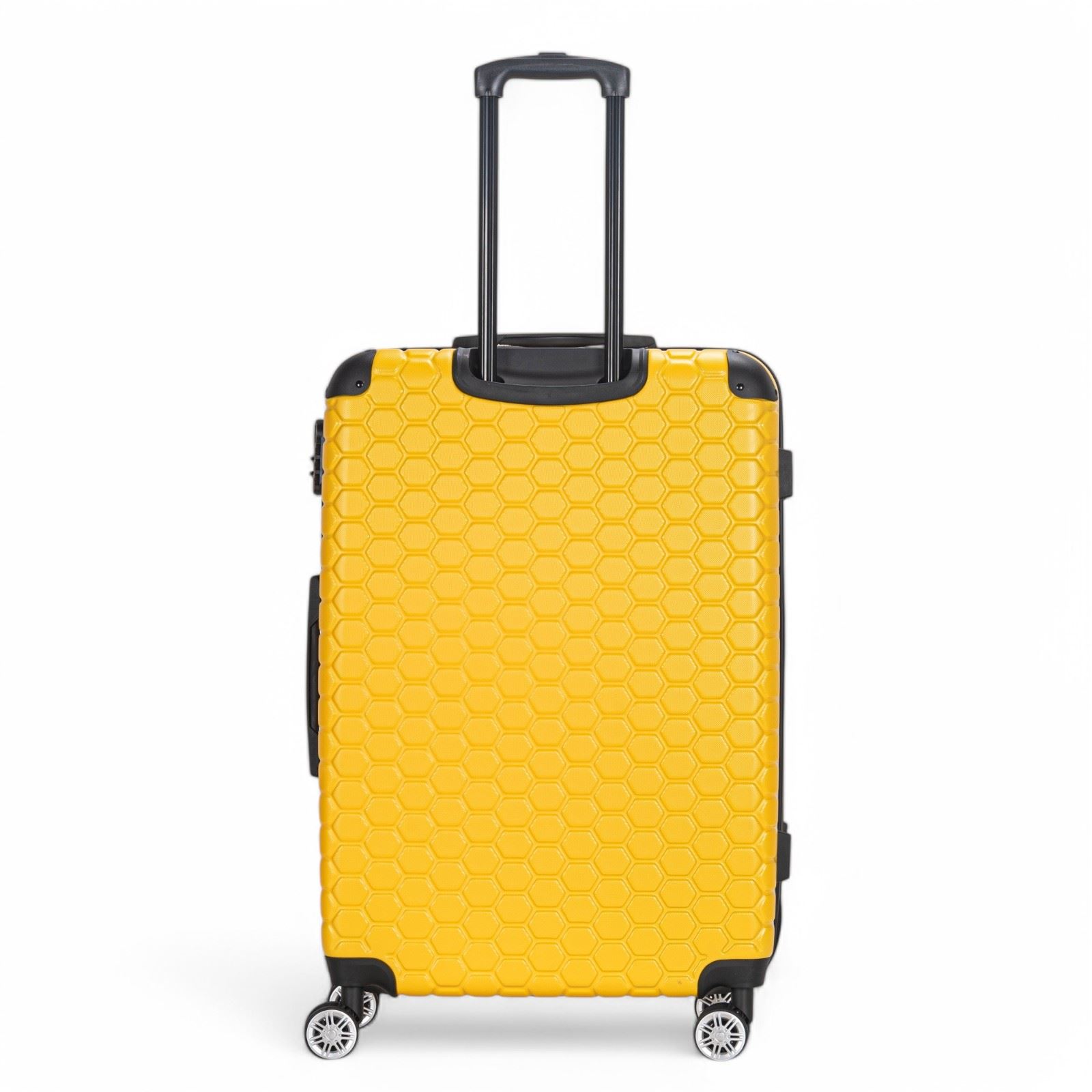 Hard Shell Yellow ABS 8 Wheel Luggage Travel Cabin Suitcase Set - Picture 8 of 41