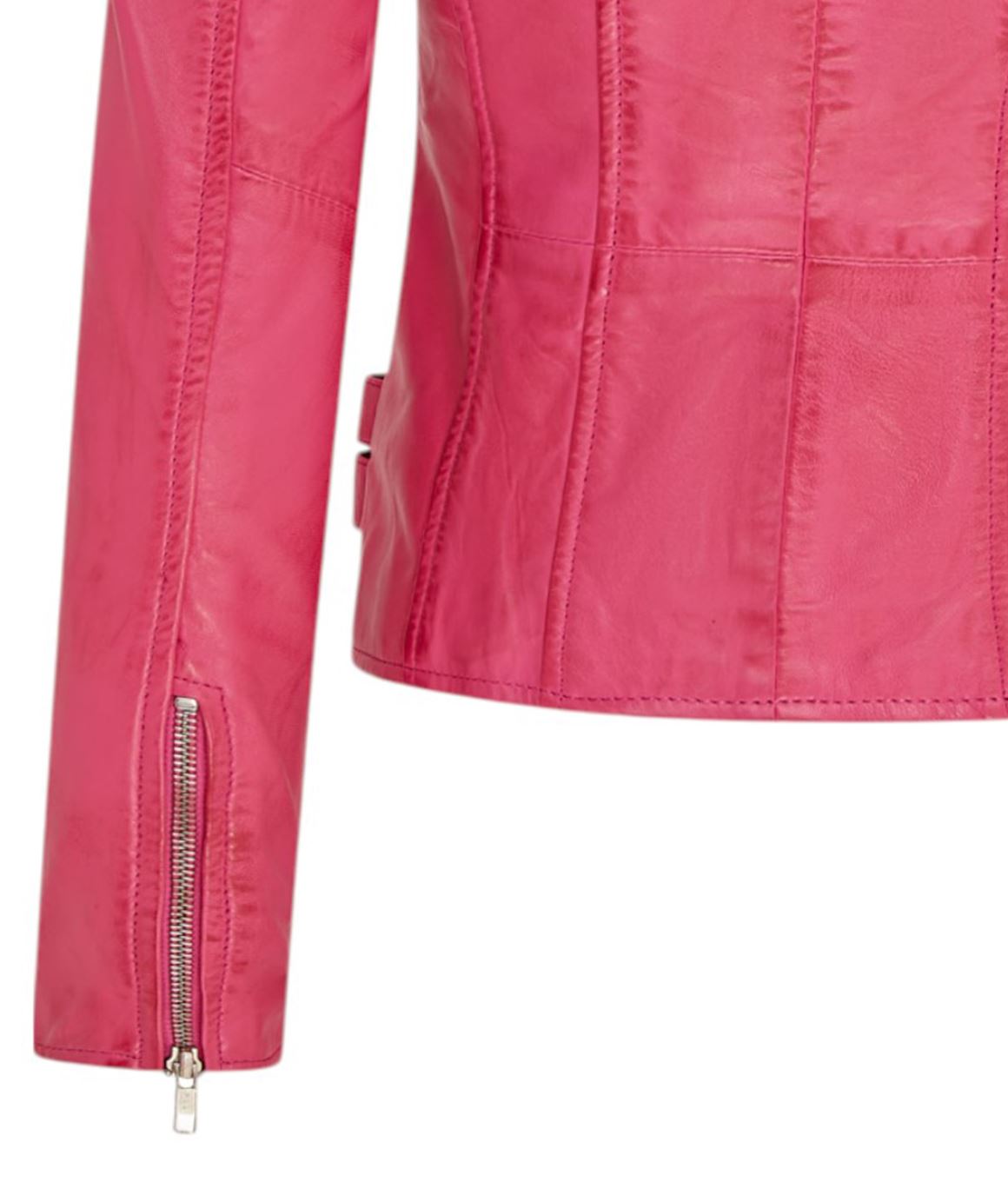 Infinity Leather Bikerjacke Damen - Echt Lammnappa Leder