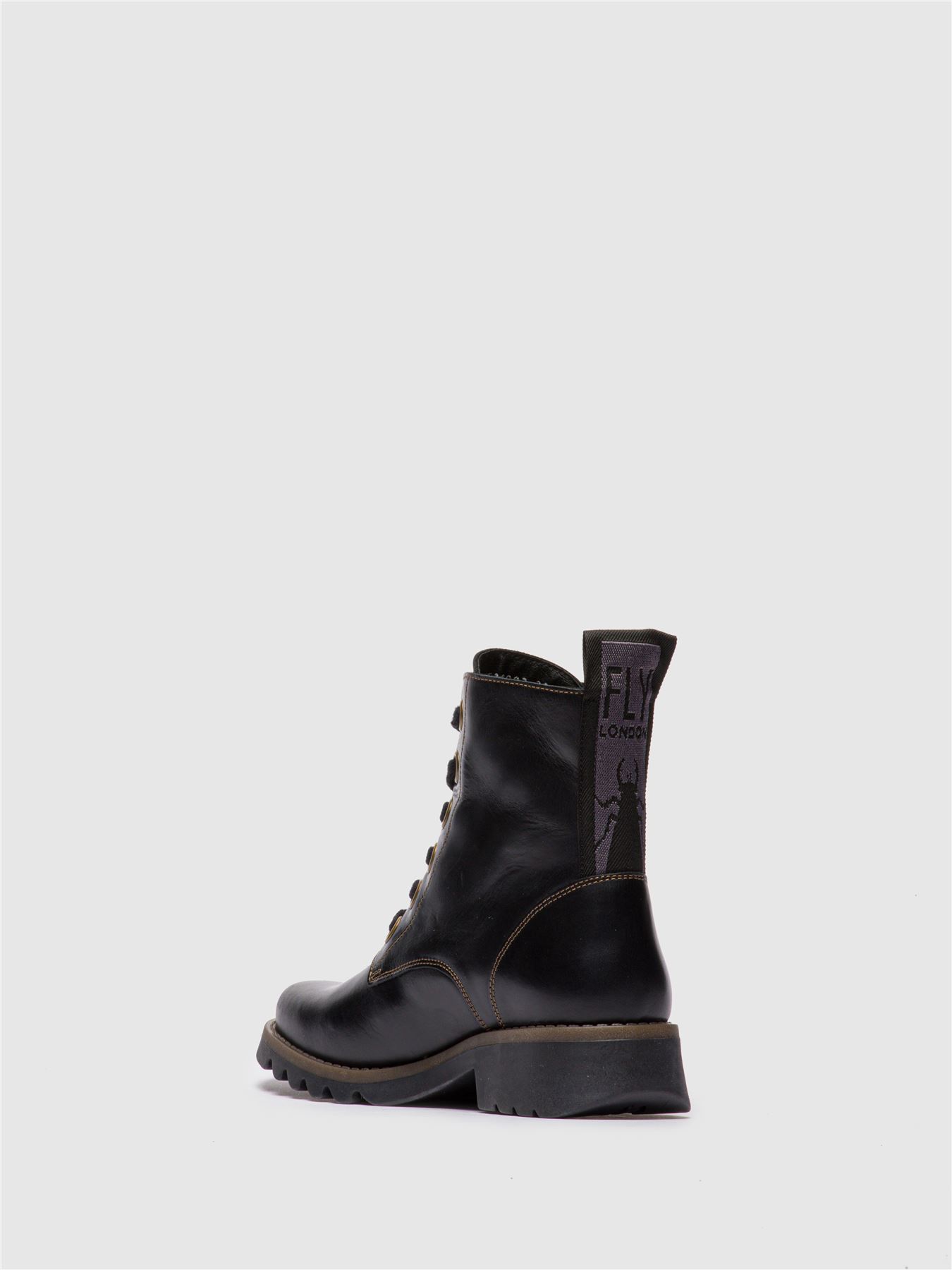 Fly London Mujer RAGI539 Botas Informales Alfombra Cuero Con Cordones Tobillo Talla UK 3-8 - Imagen 5 de 11