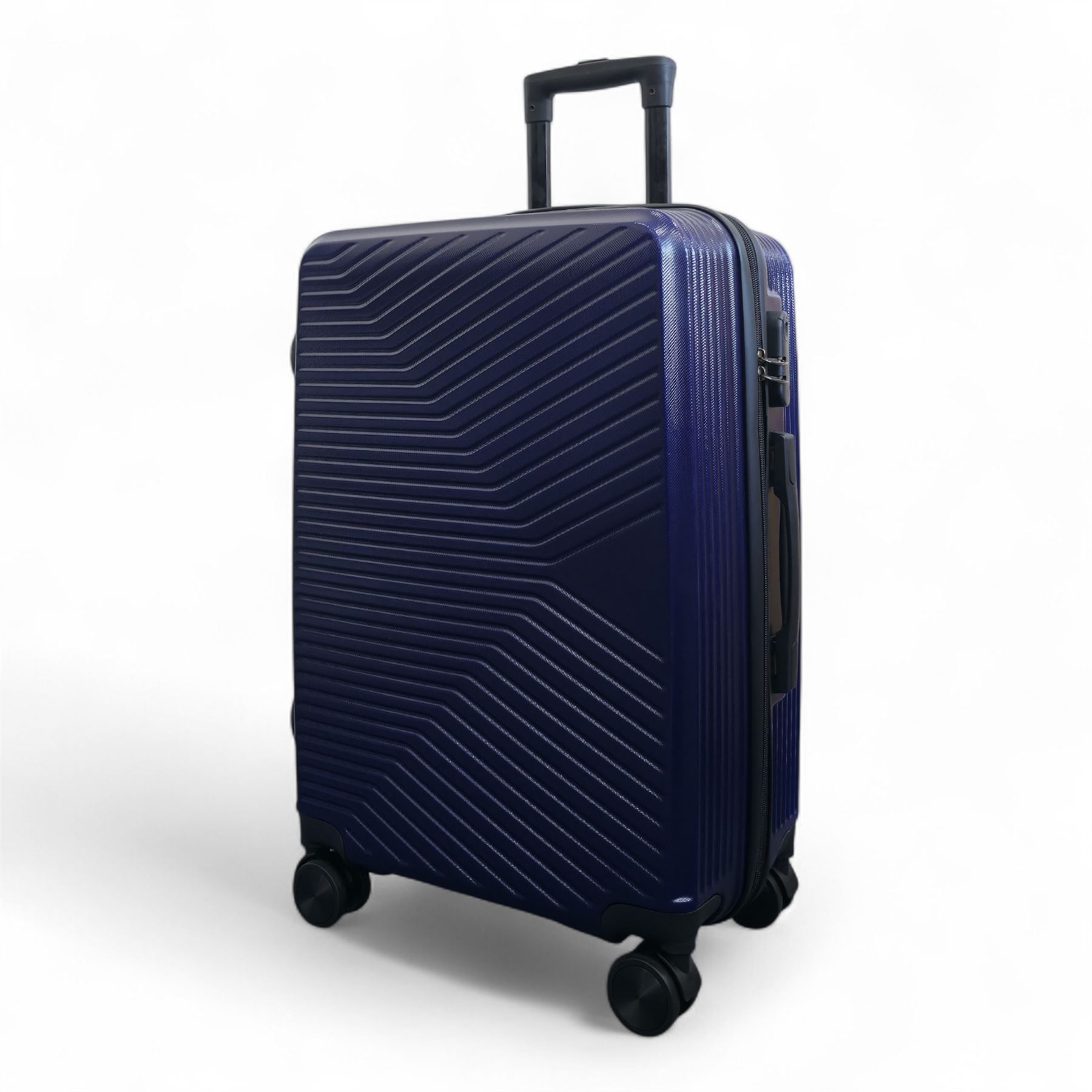 Strong Navy Hardshell Suitcase Set Dual 4 Wheel ABS Luggage Trolley Suitcase - Picture 21 of 31