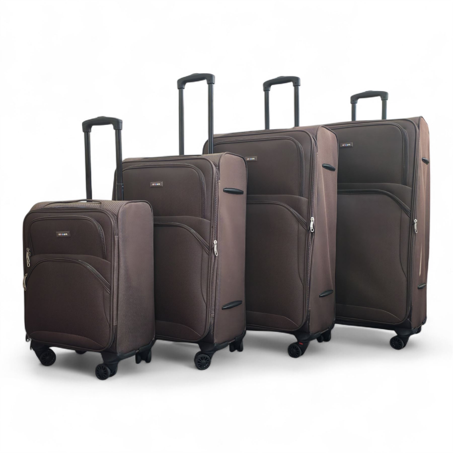 Expandable Soft Shell Suitcase 8 Wheel Luggage Set Light Carry On Cabin Bag - Picture 26 of 61