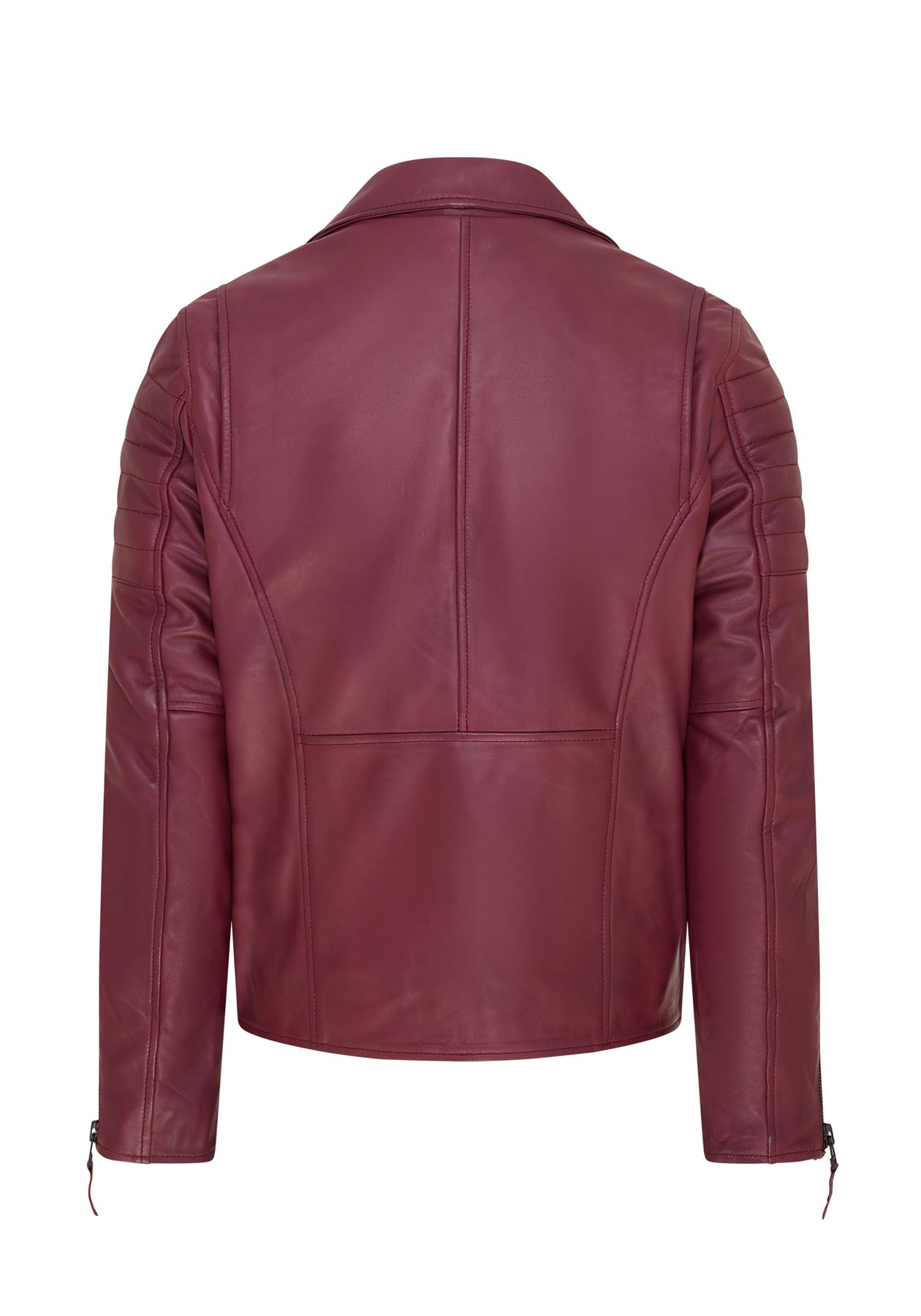 Chaqueta de Motociclista Para Hombre Calce Ajustado Estilo Brando Doble Cremallera Cruzada 100% Cuero - Imagen 23 de 30